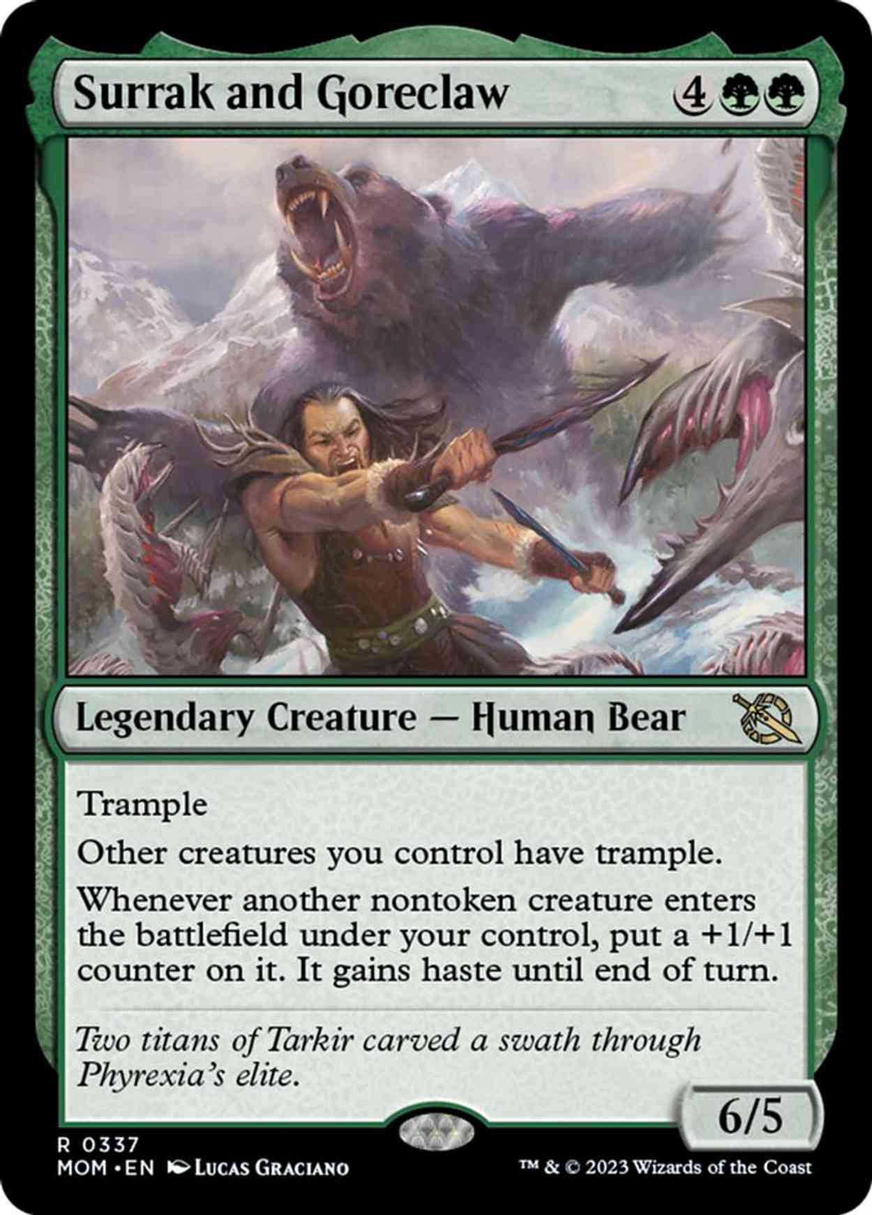Surrak and Goreclaw magic card front