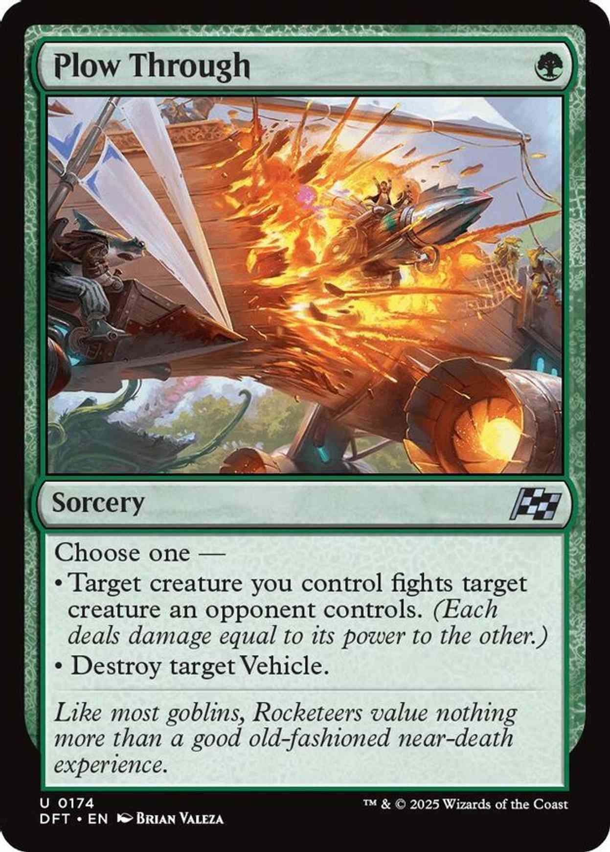 Plow Through magic card front