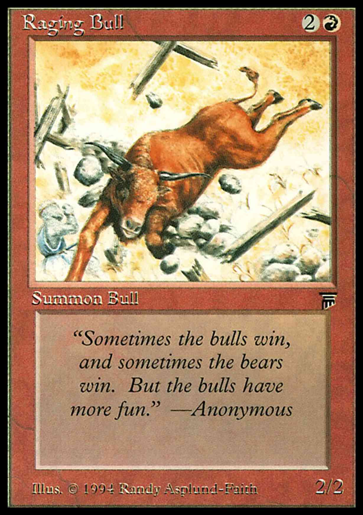 Raging Bull magic card front