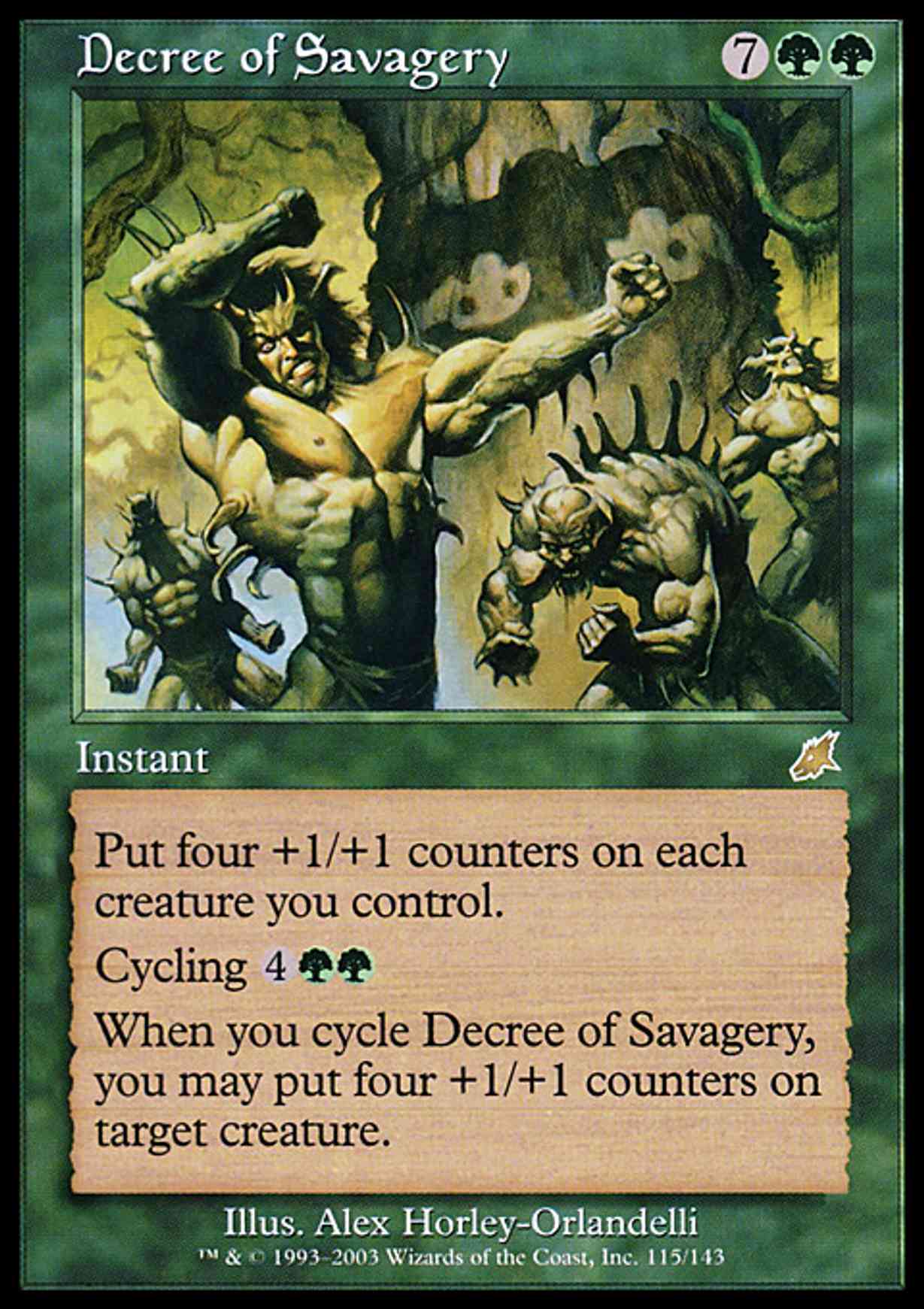 Decree of Savagery magic card front
