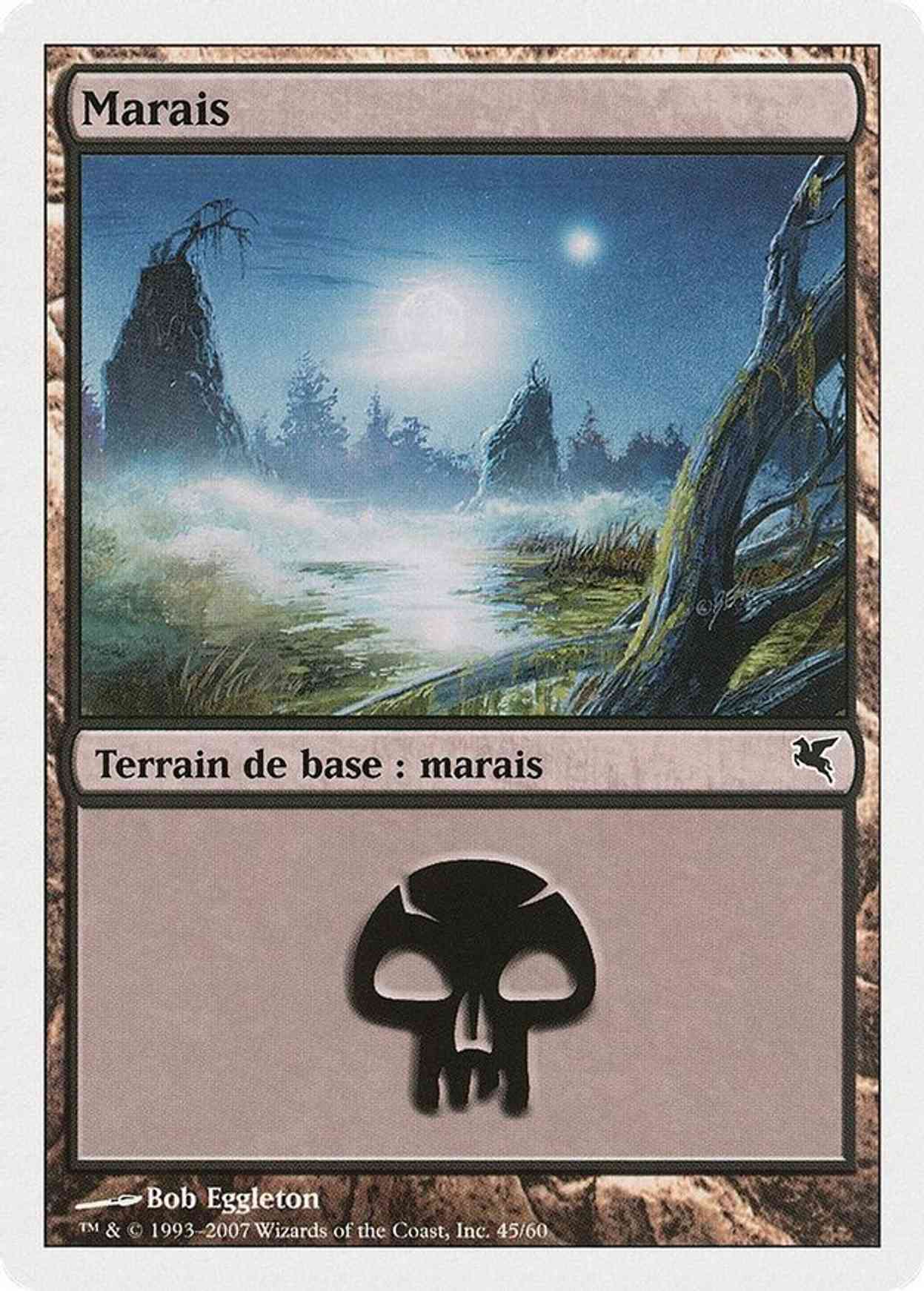 Swamp (French) - "Marais" (D45) magic card front