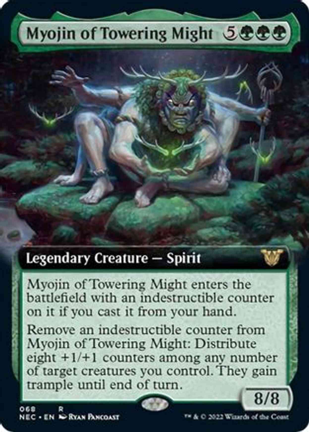 Myojin of Towering Might (Extended Art) magic card front