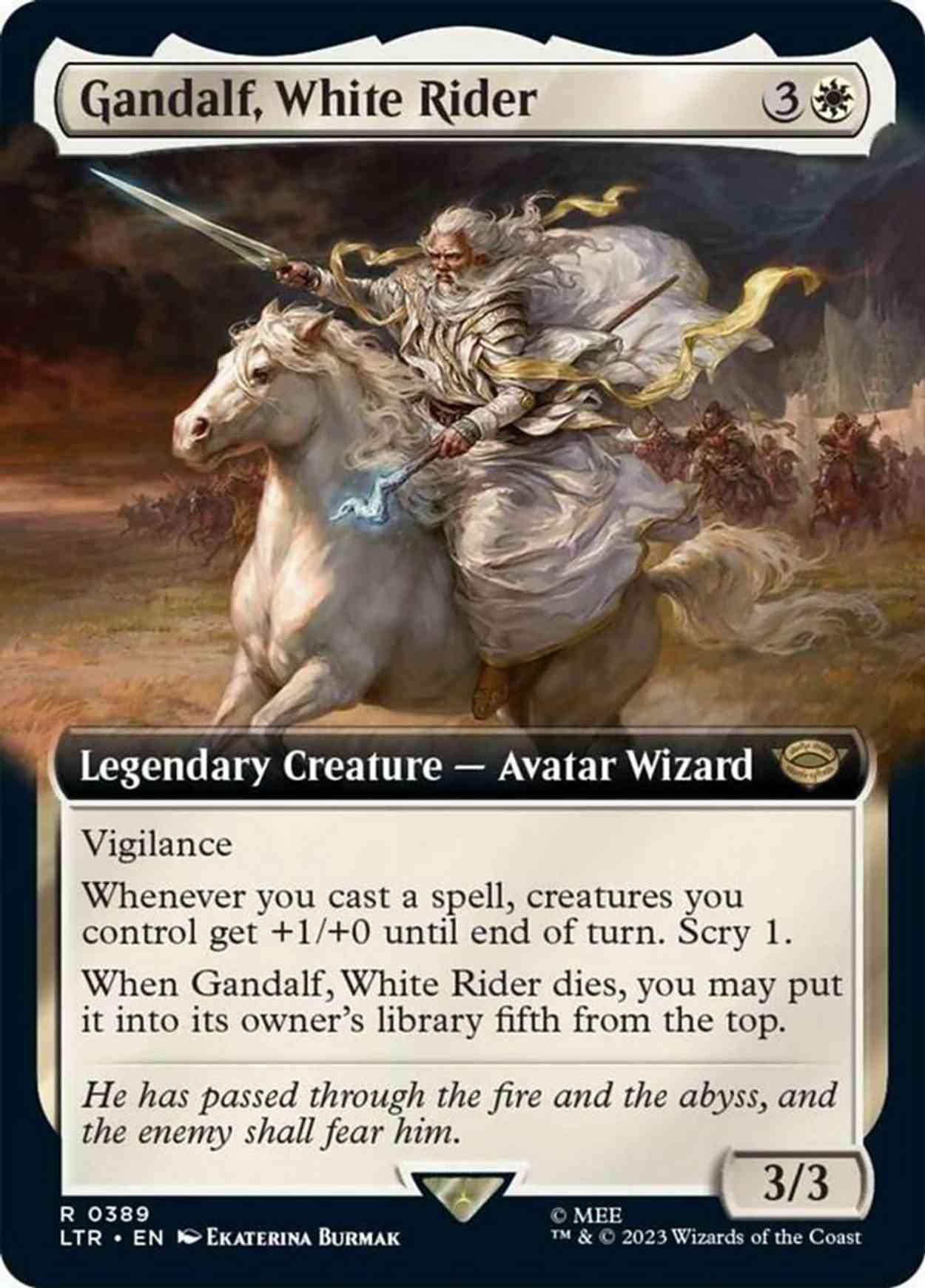 Gandalf, White Rider (Extended Art) magic card front