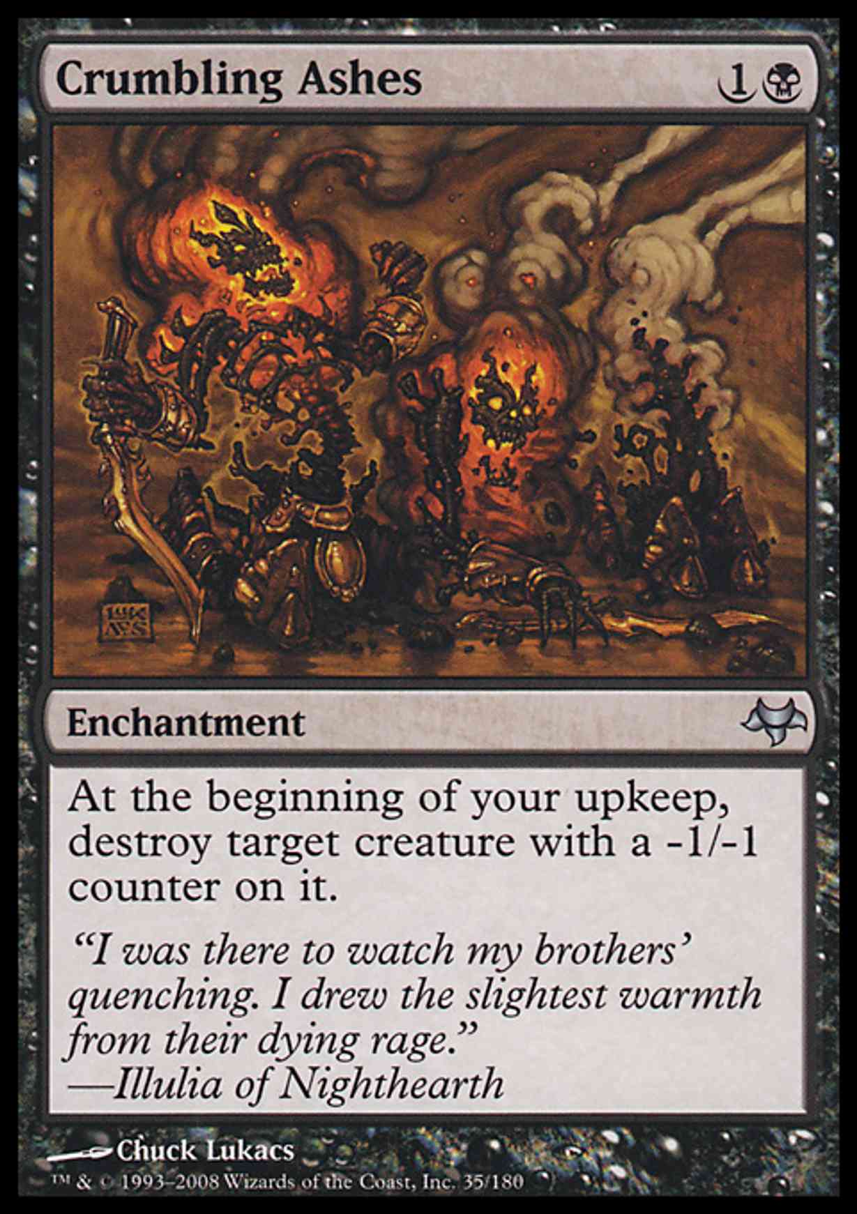 Crumbling Ashes magic card front