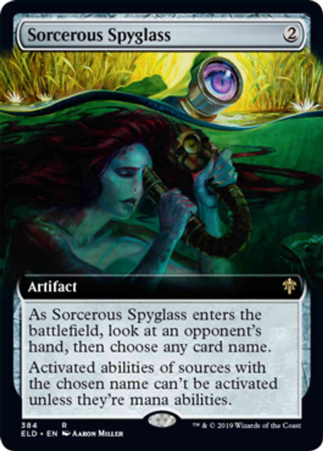 Sorcerous Spyglass (Extended Art) magic card front