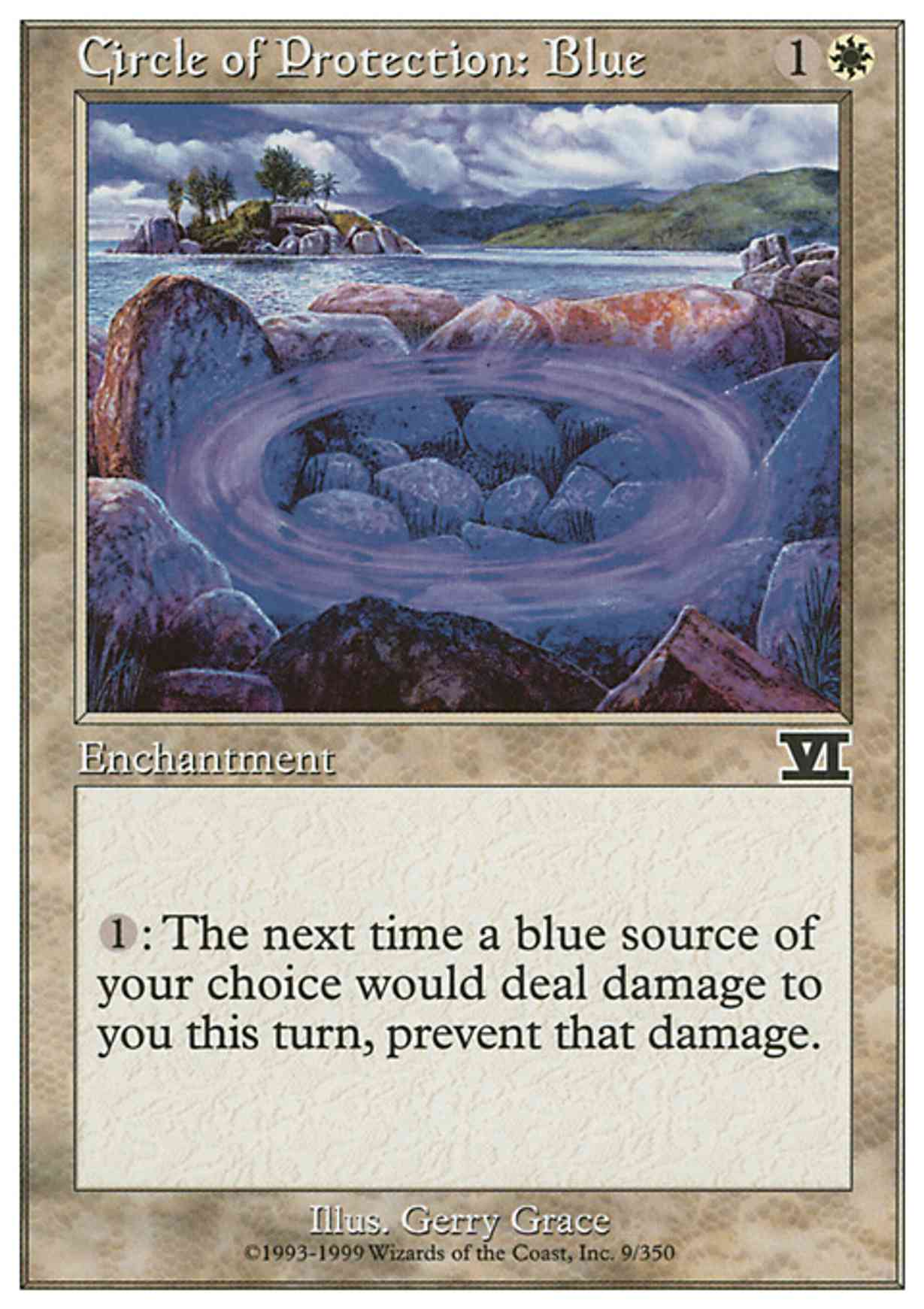 Circle of Protection: Blue magic card front