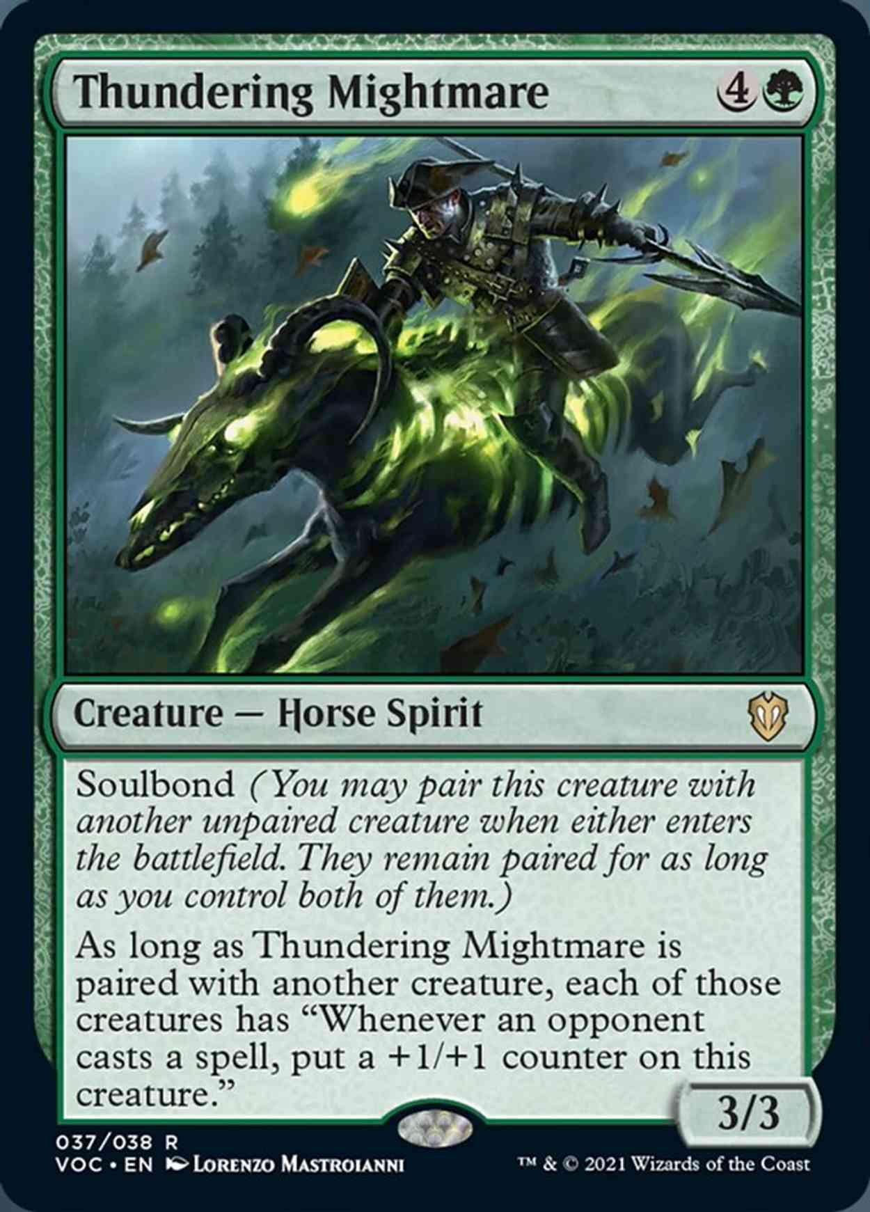 Thundering Mightmare magic card front