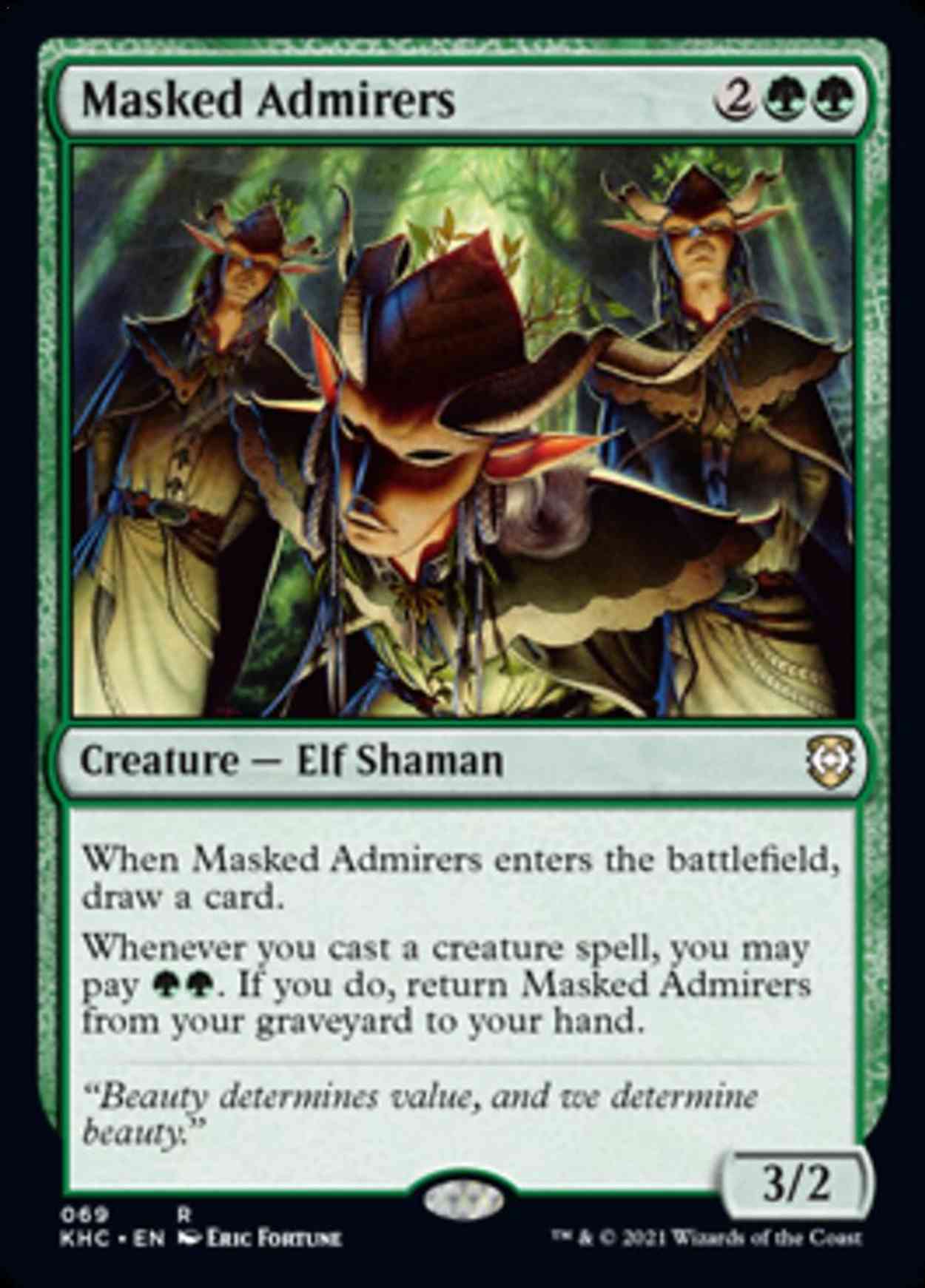 Masked Admirers magic card front