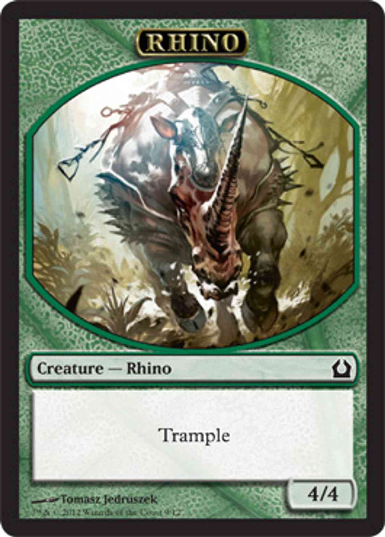 Rhino Token magic card front