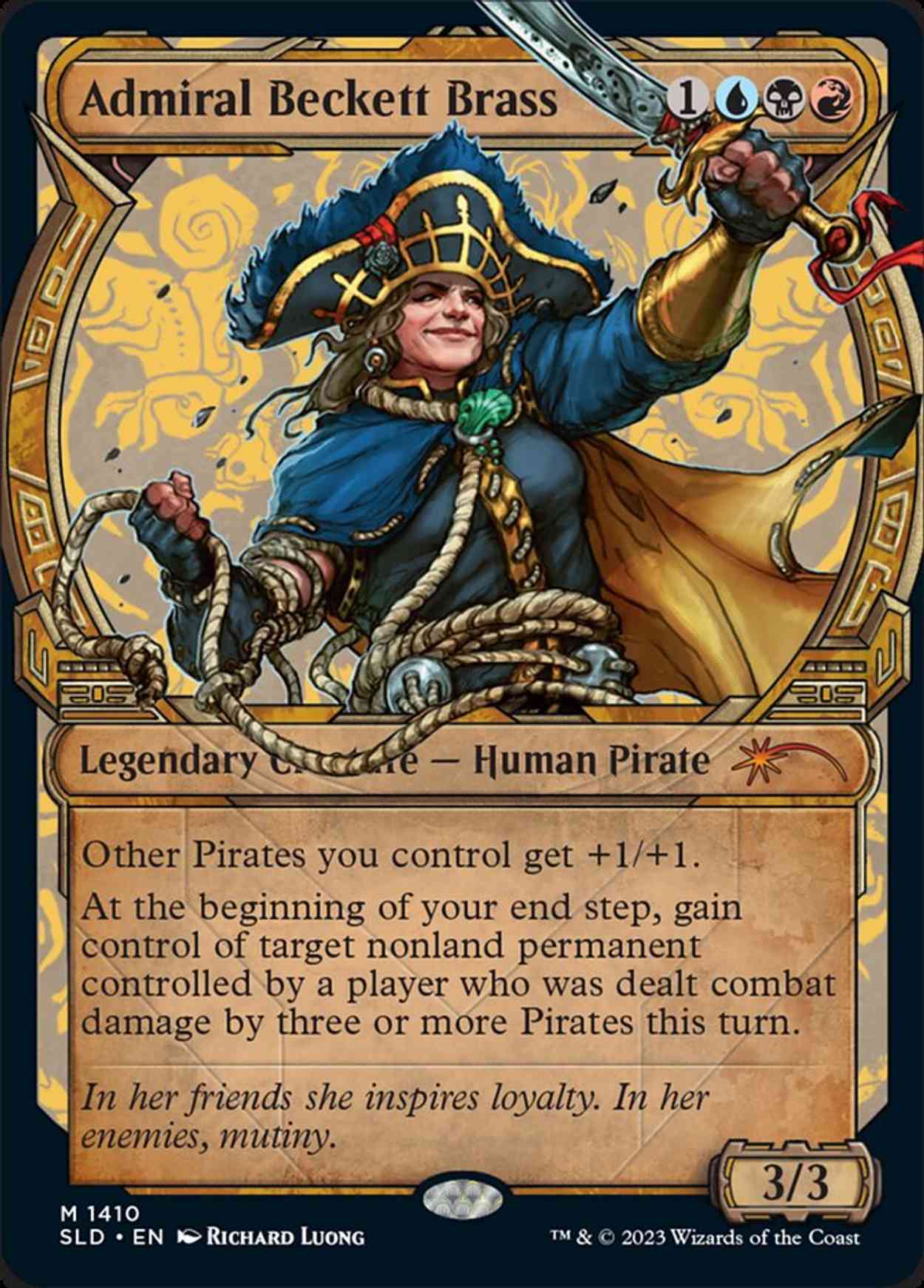Admiral Beckett Brass (Rainbow Foil) magic card front
