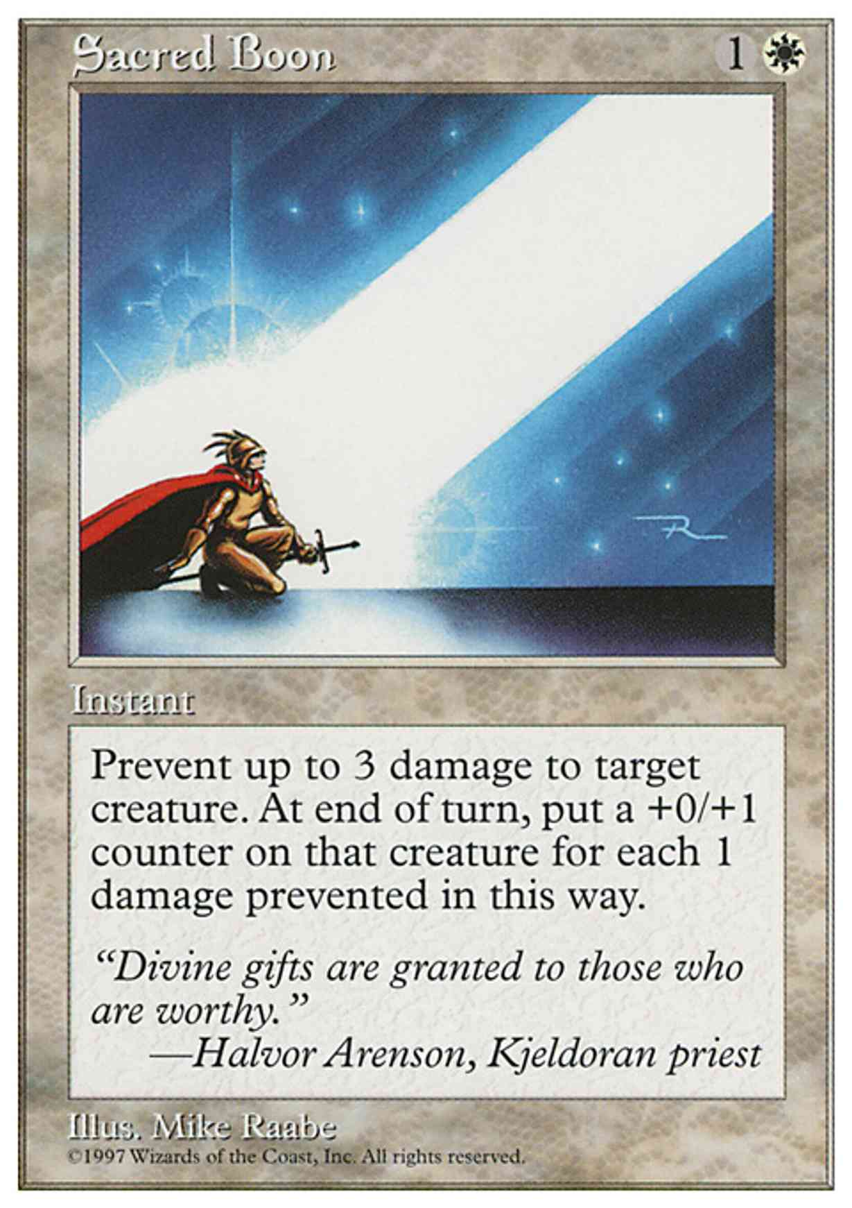 Sacred Boon magic card front