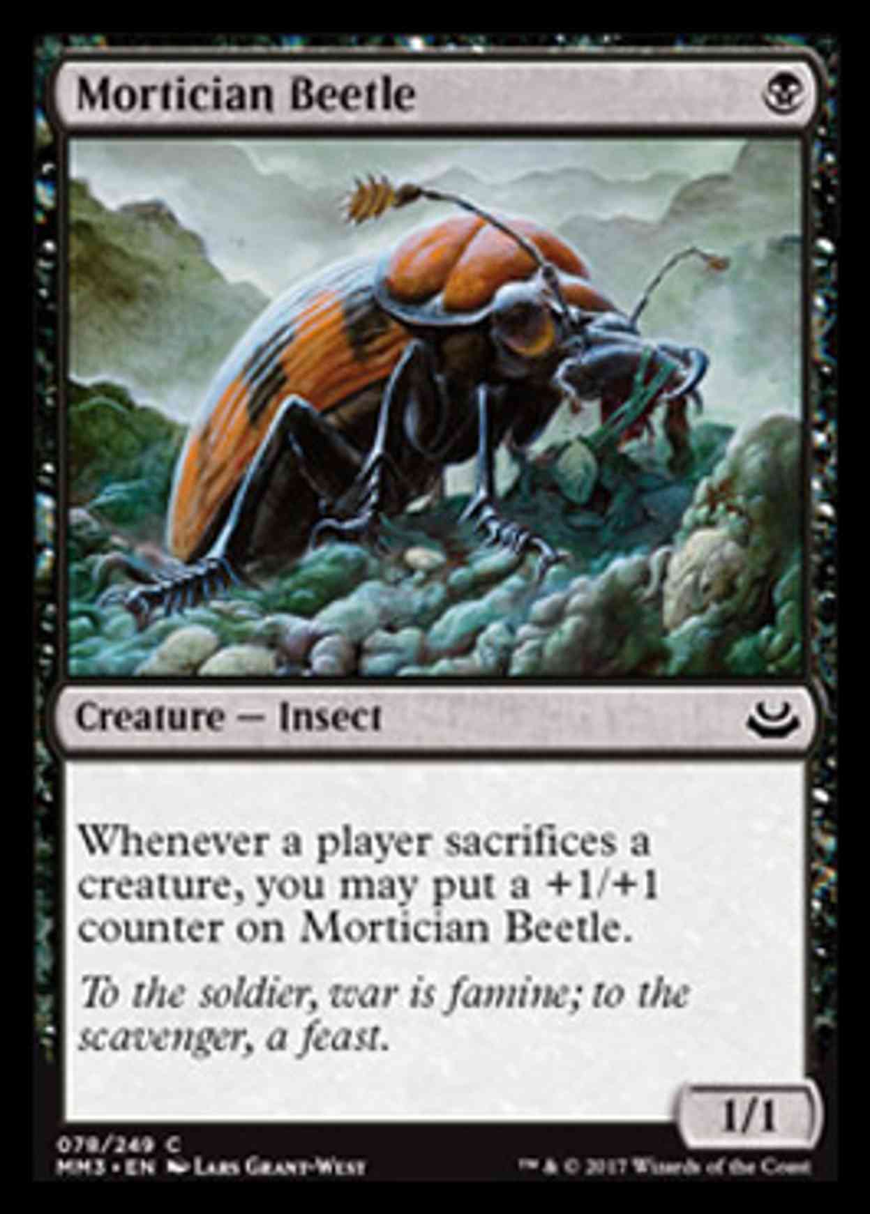 Mortician Beetle magic card front