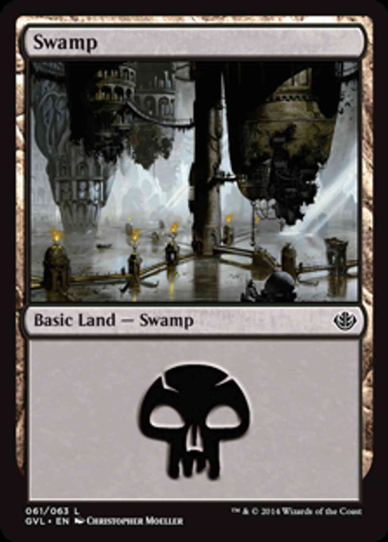 Swamp (61) (Garruk vs Liliana) magic card front
