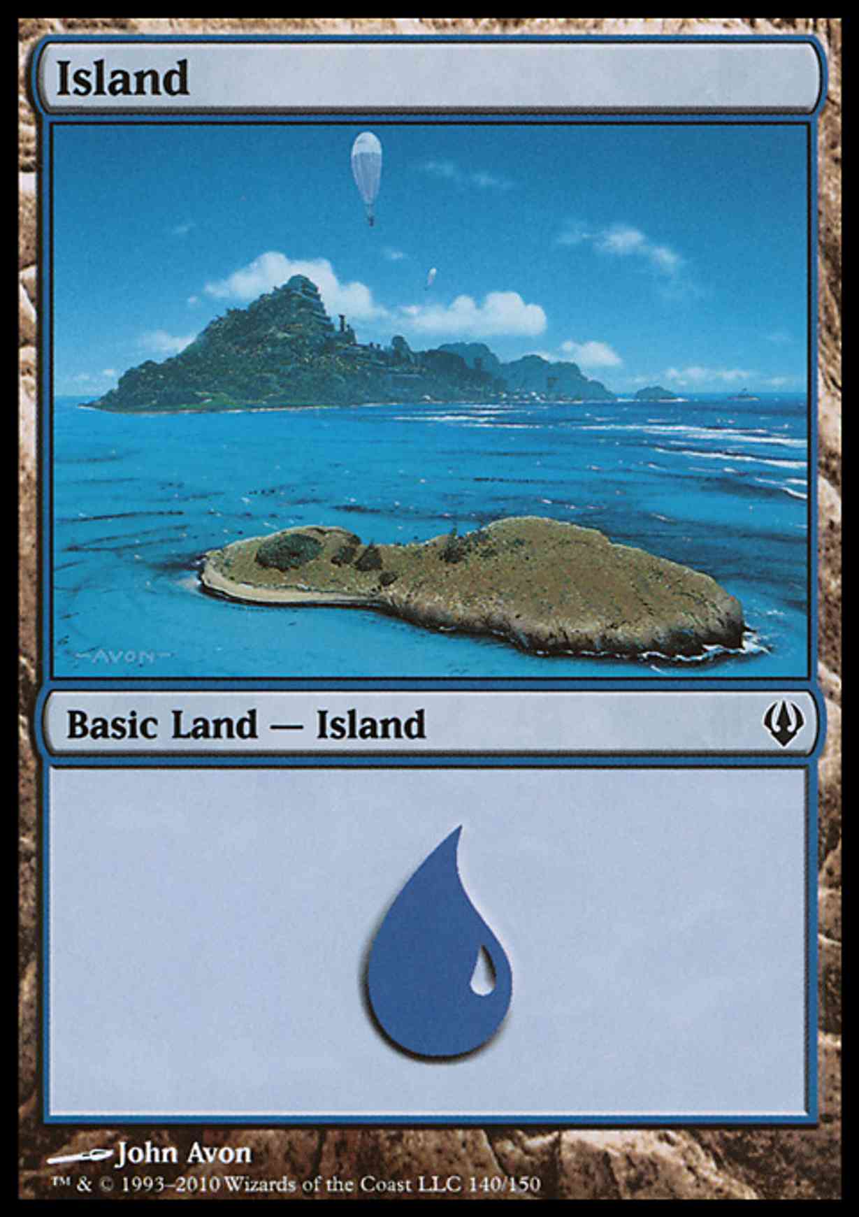 Island (140) magic card front