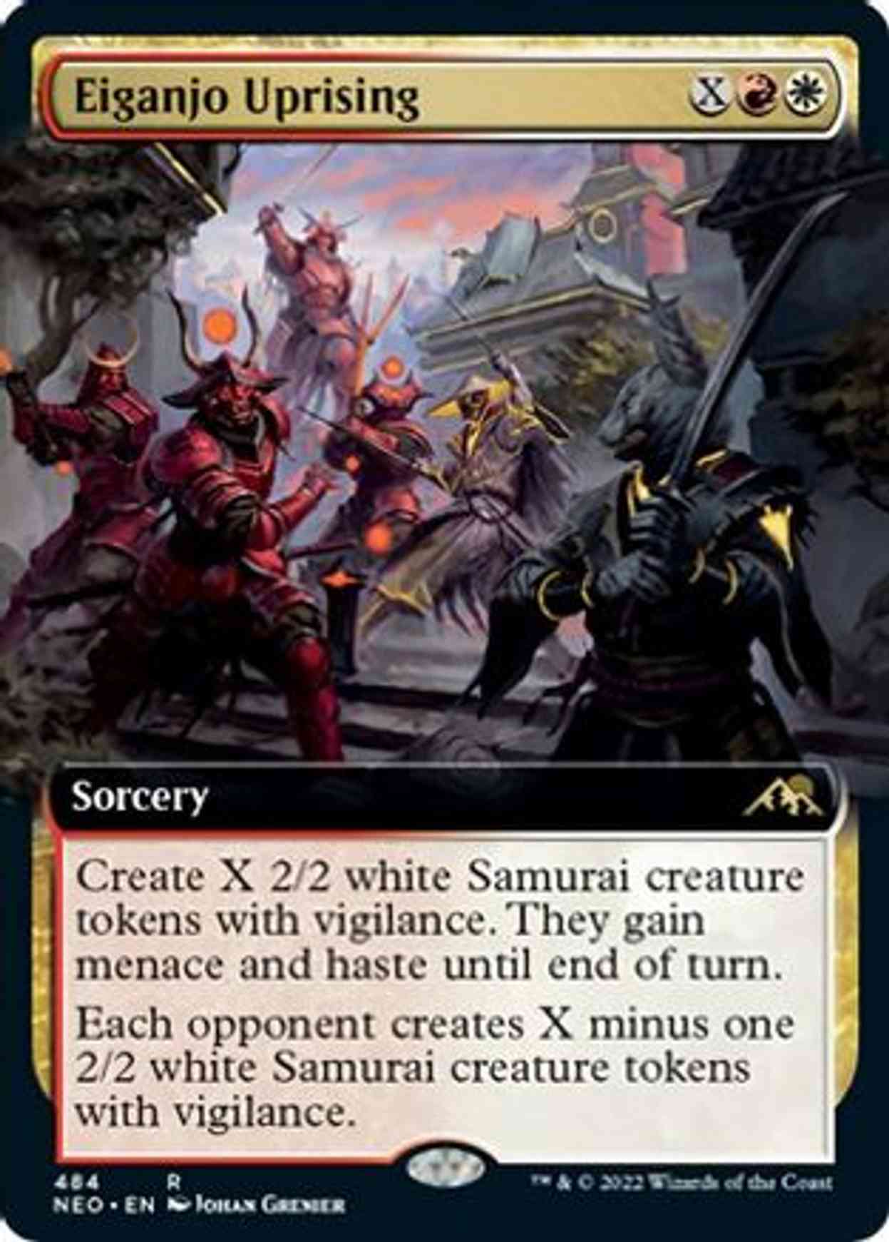 Eiganjo Uprising (Extended Art) magic card front