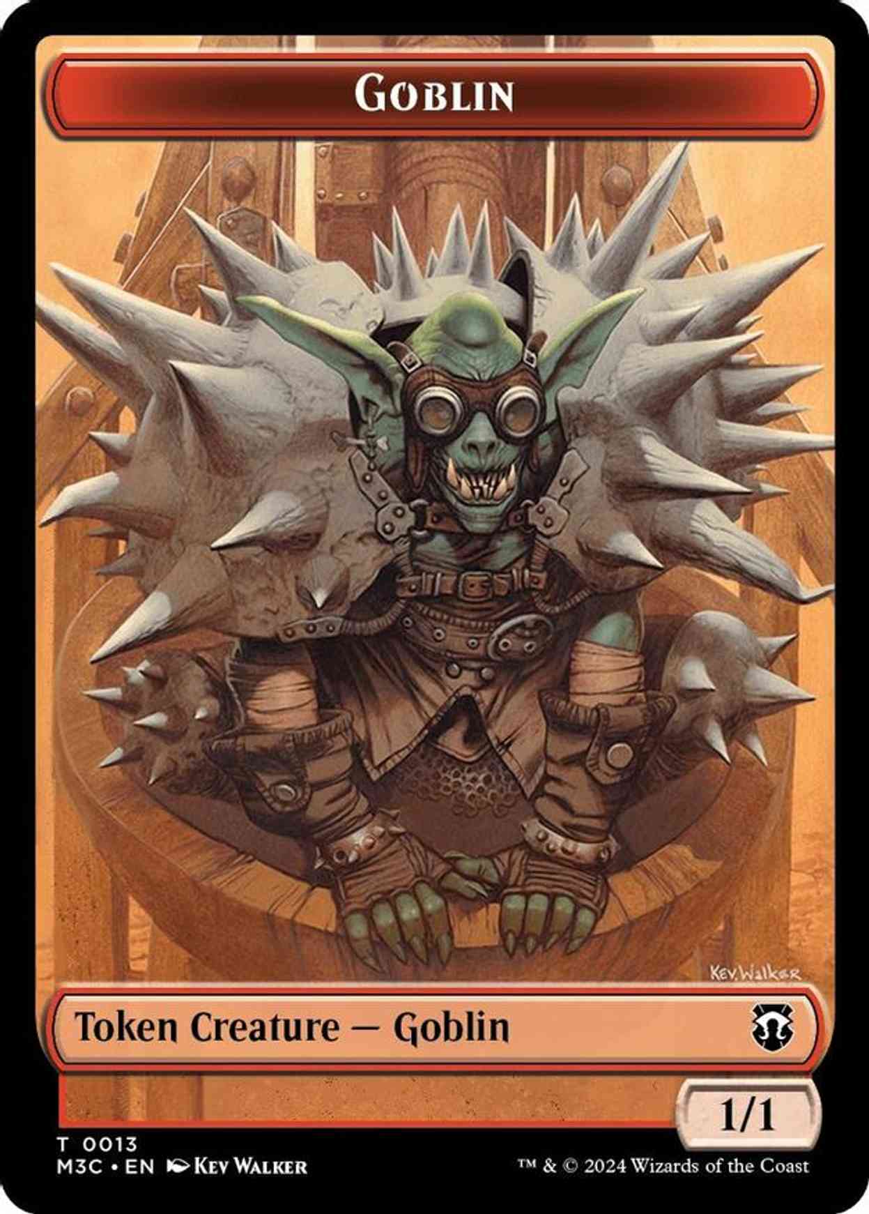 Goblin (Ripple Foil) // Tarmogoyf Double-Sided Token magic card front