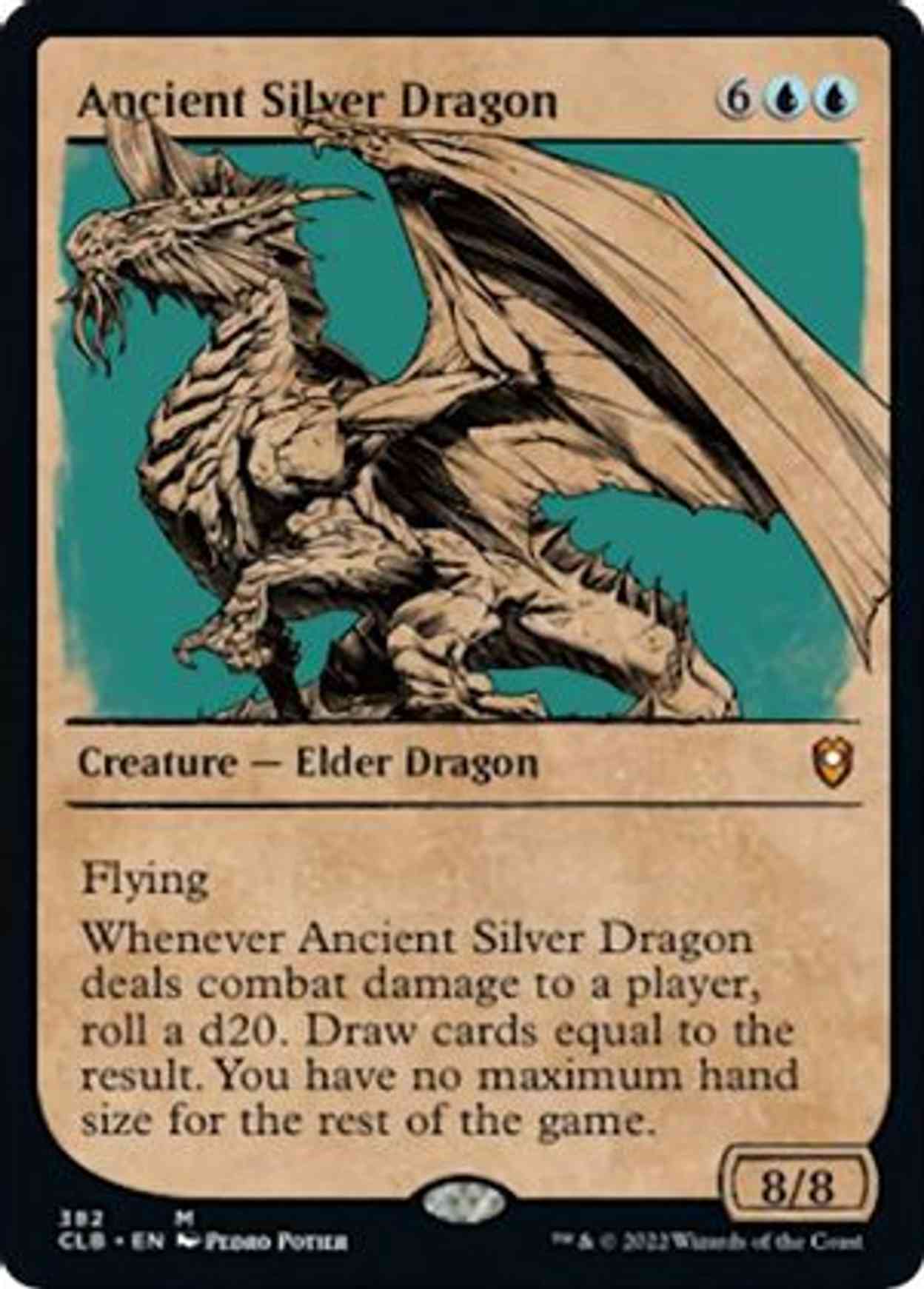 Ancient Silver Dragon (Showcase) magic card front