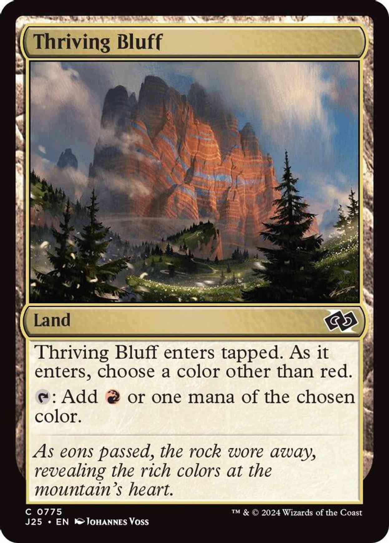 Thriving Bluff magic card front