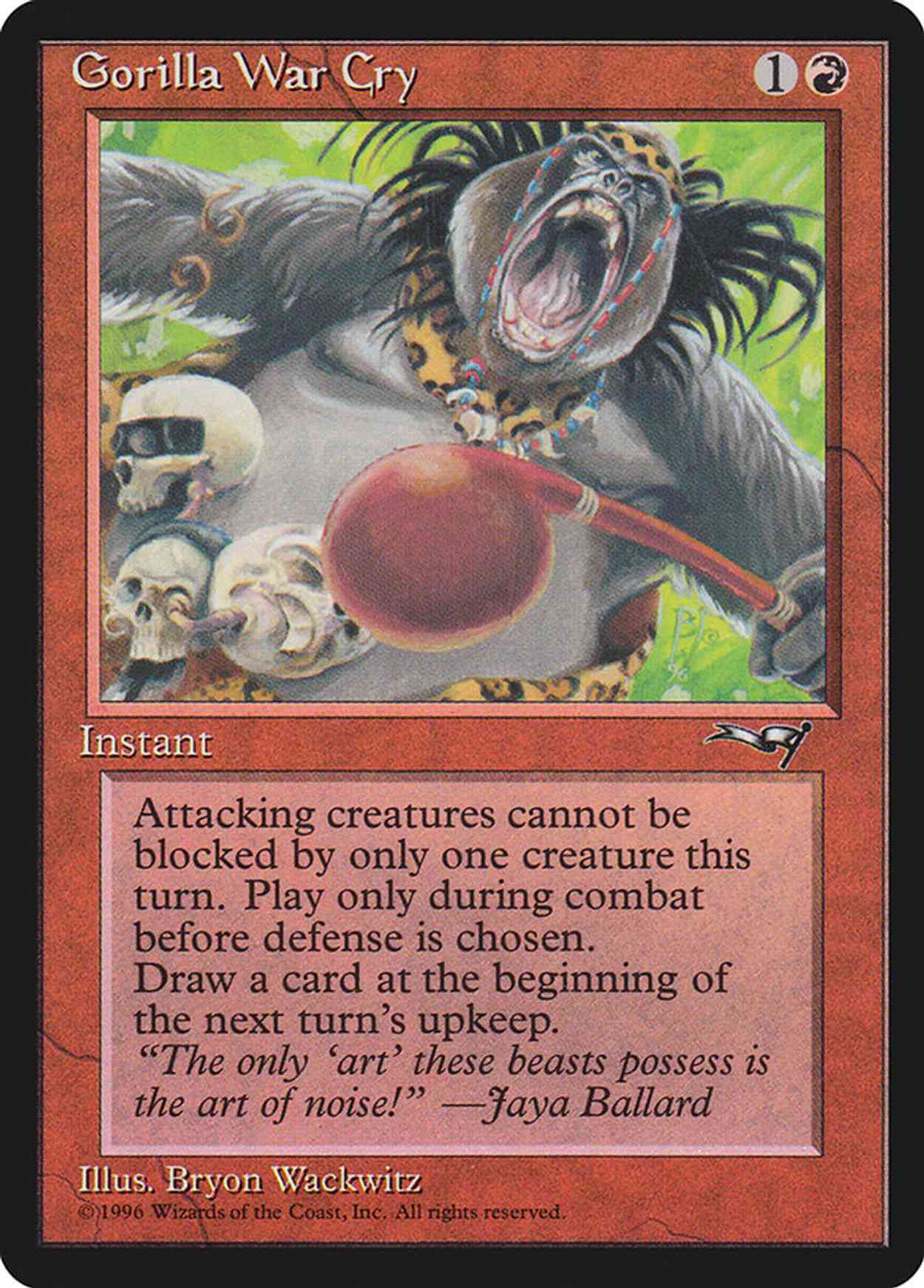 Gorilla War Cry (Red Club) magic card front