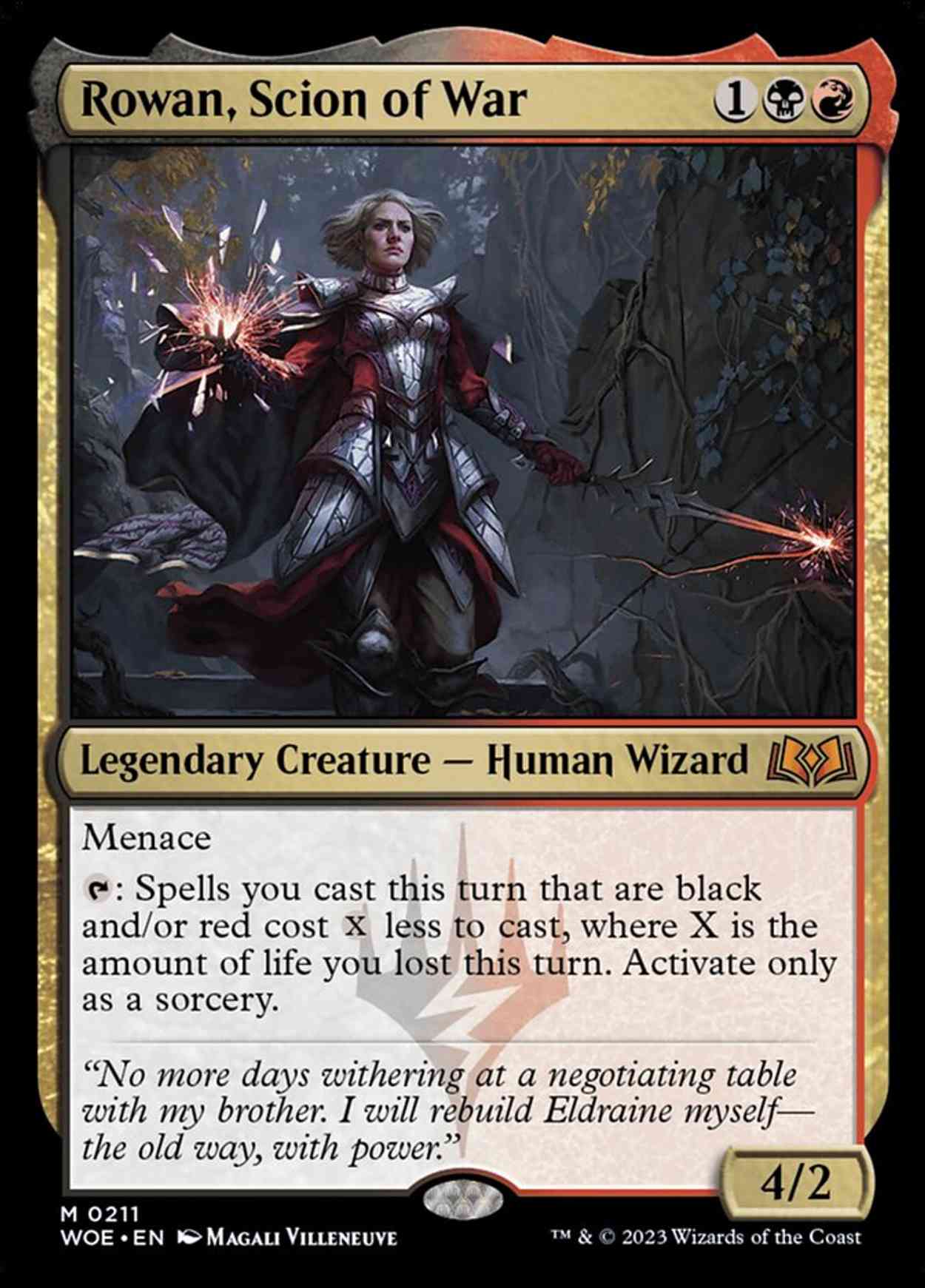 Rowan, Scion of War magic card front