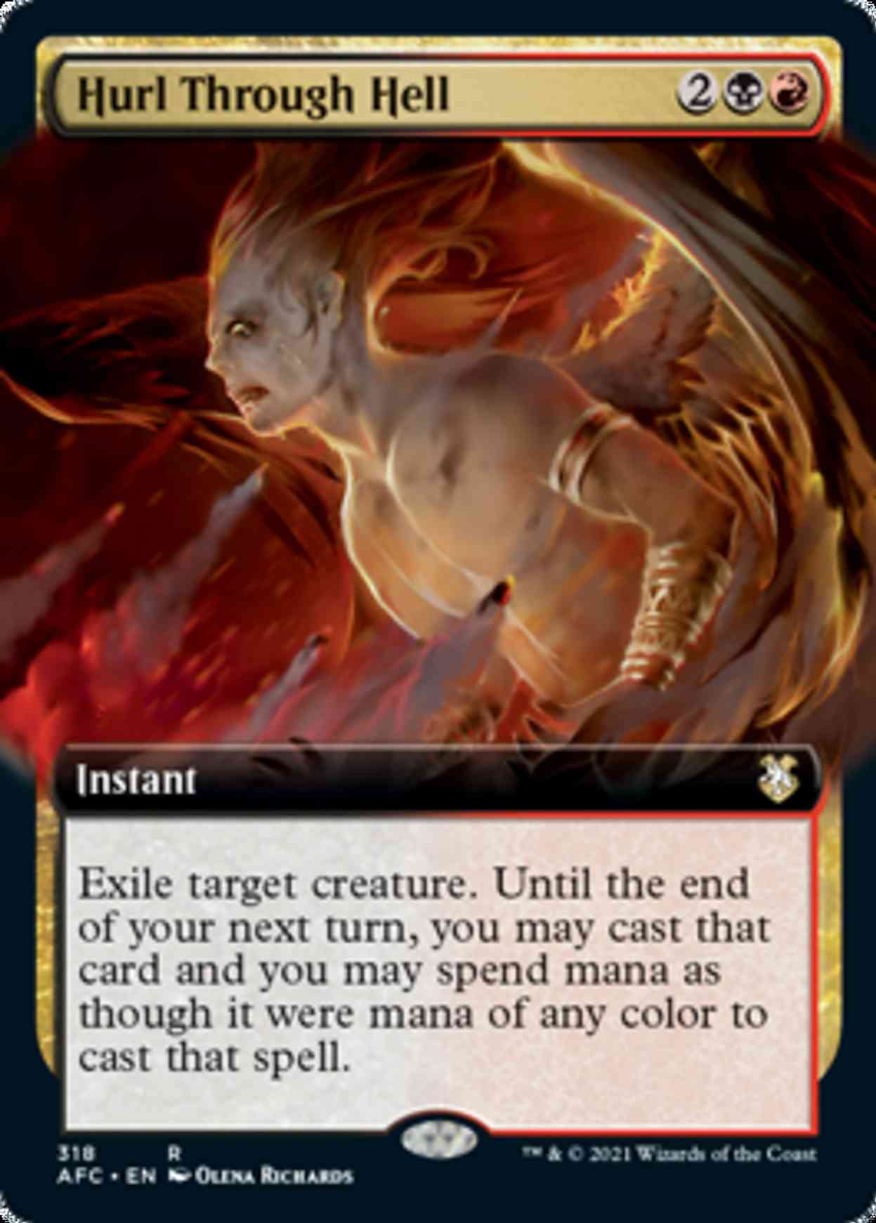 Hurl Through Hell (Extended Art) magic card front