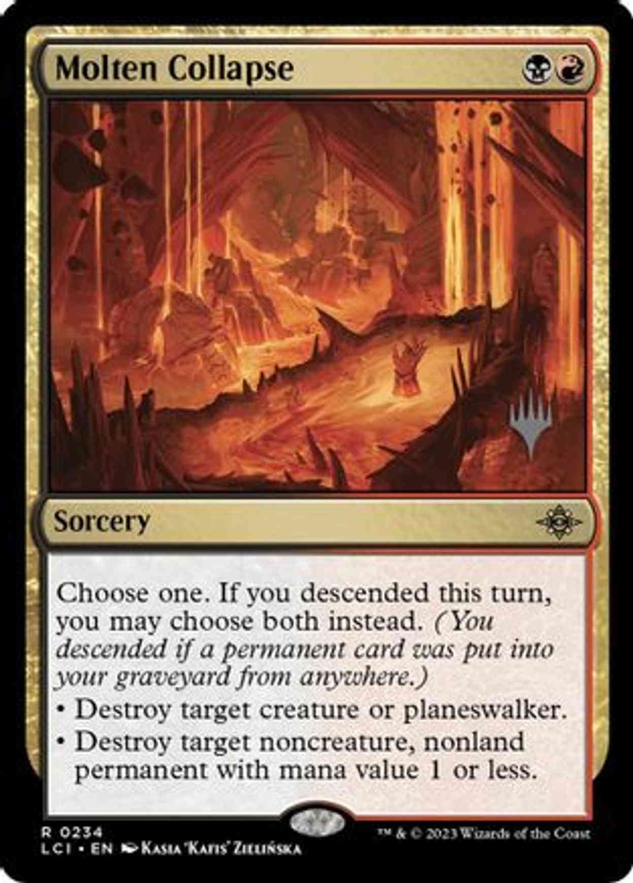 Molten Collapse magic card front