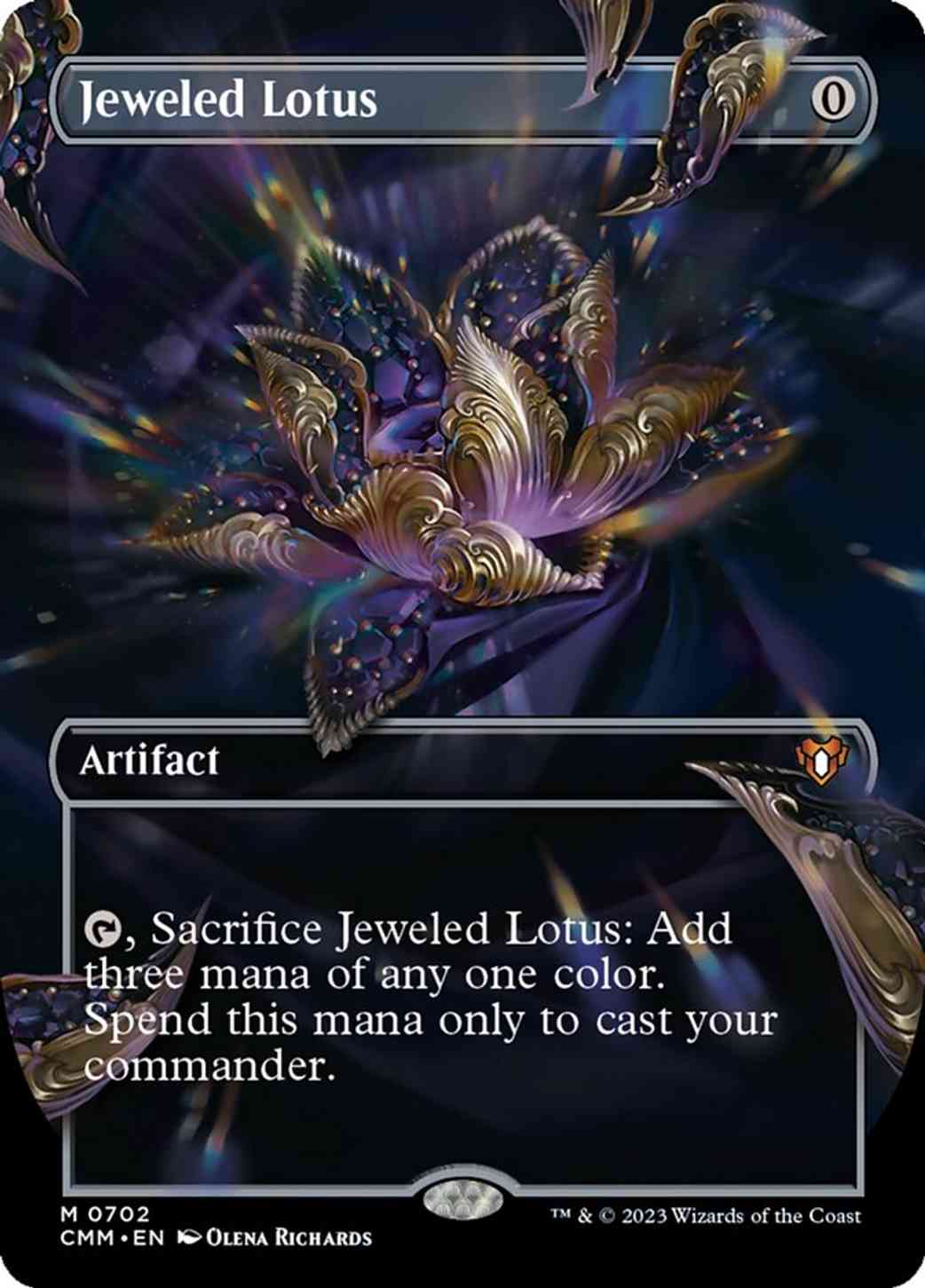 Jeweled <b>Lotus</b> (Borderless) magic card front.