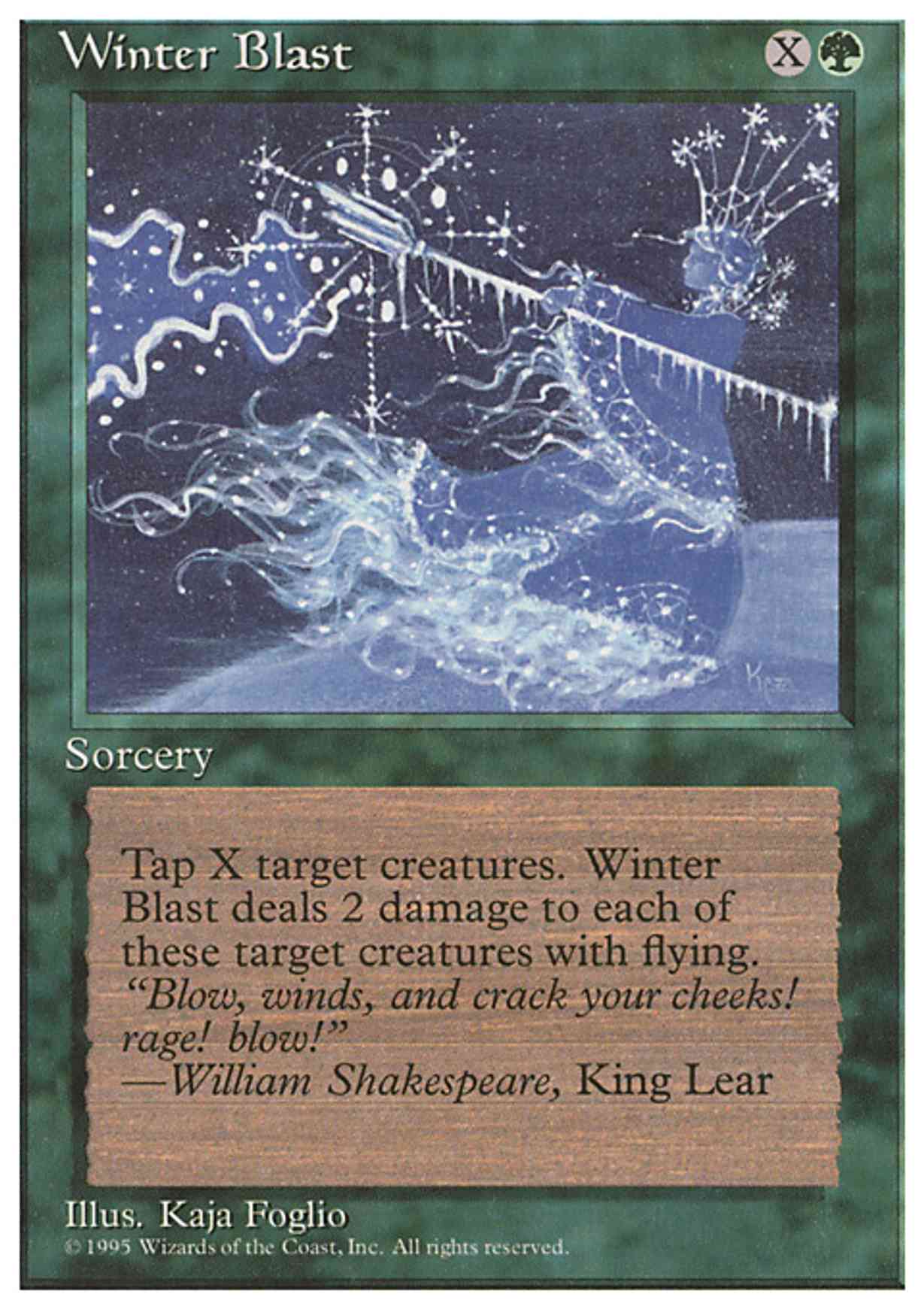 Winter Blast magic card front