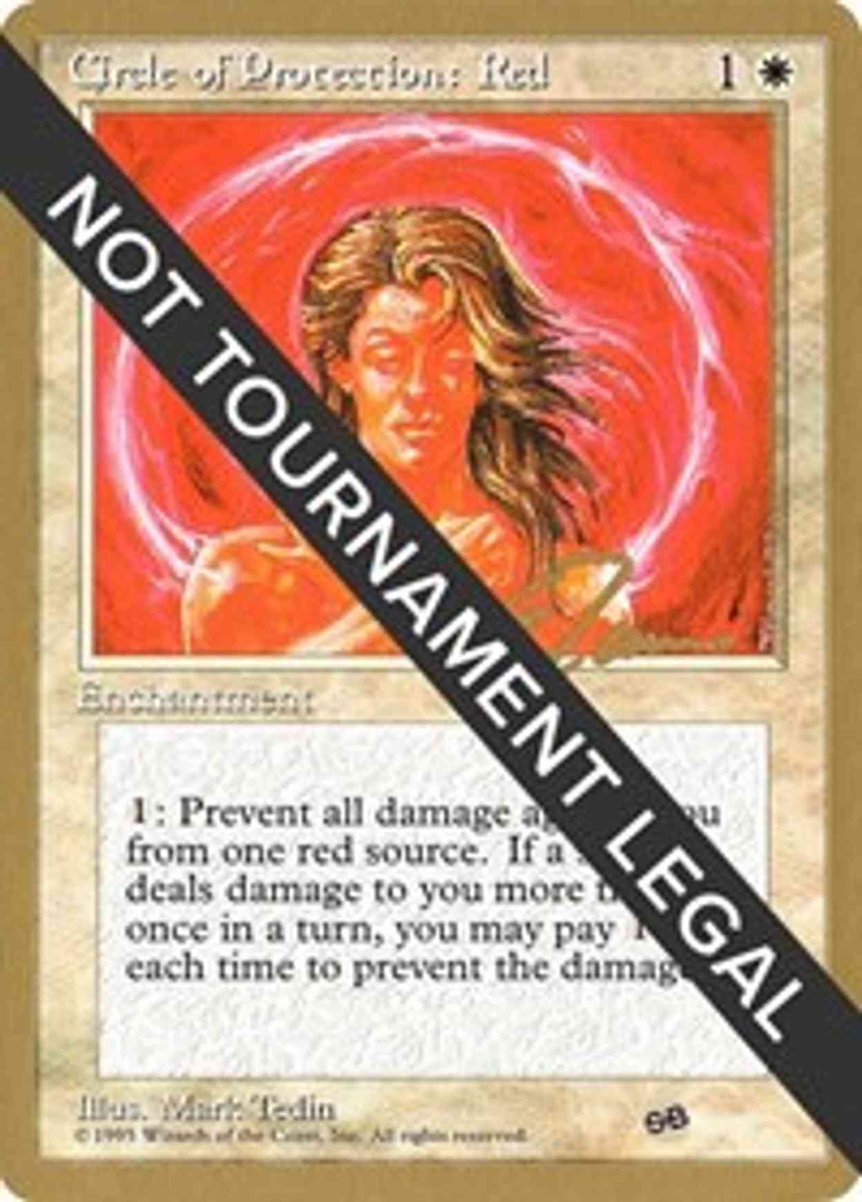 Circle of Protection: Red - 1996 Eric Tam (4ED) (SB) magic card front