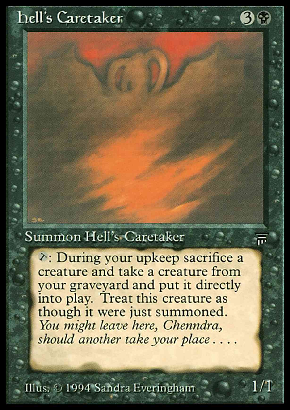 Hell's Caretaker magic card front