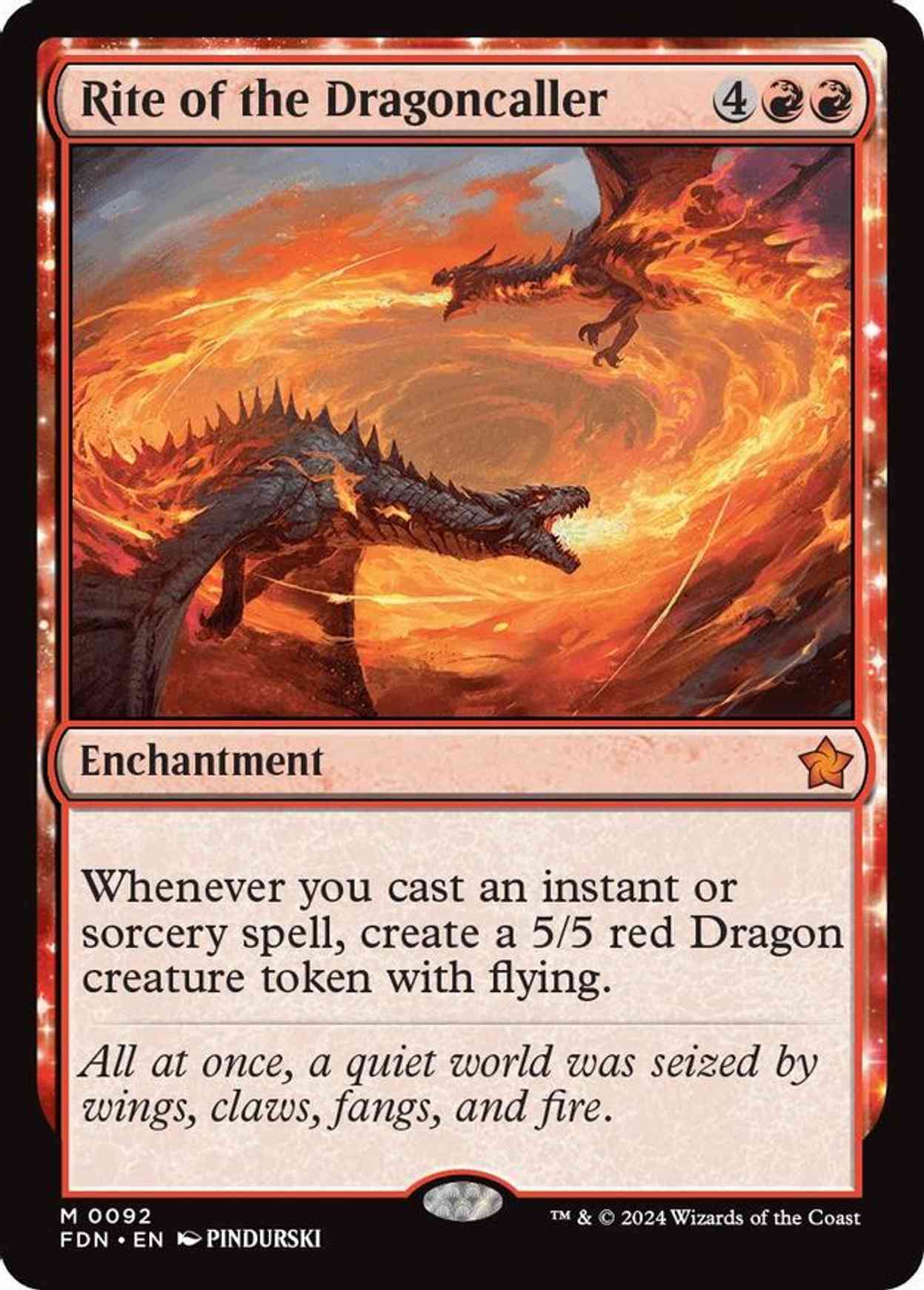 Rite of the Dragoncaller magic card front