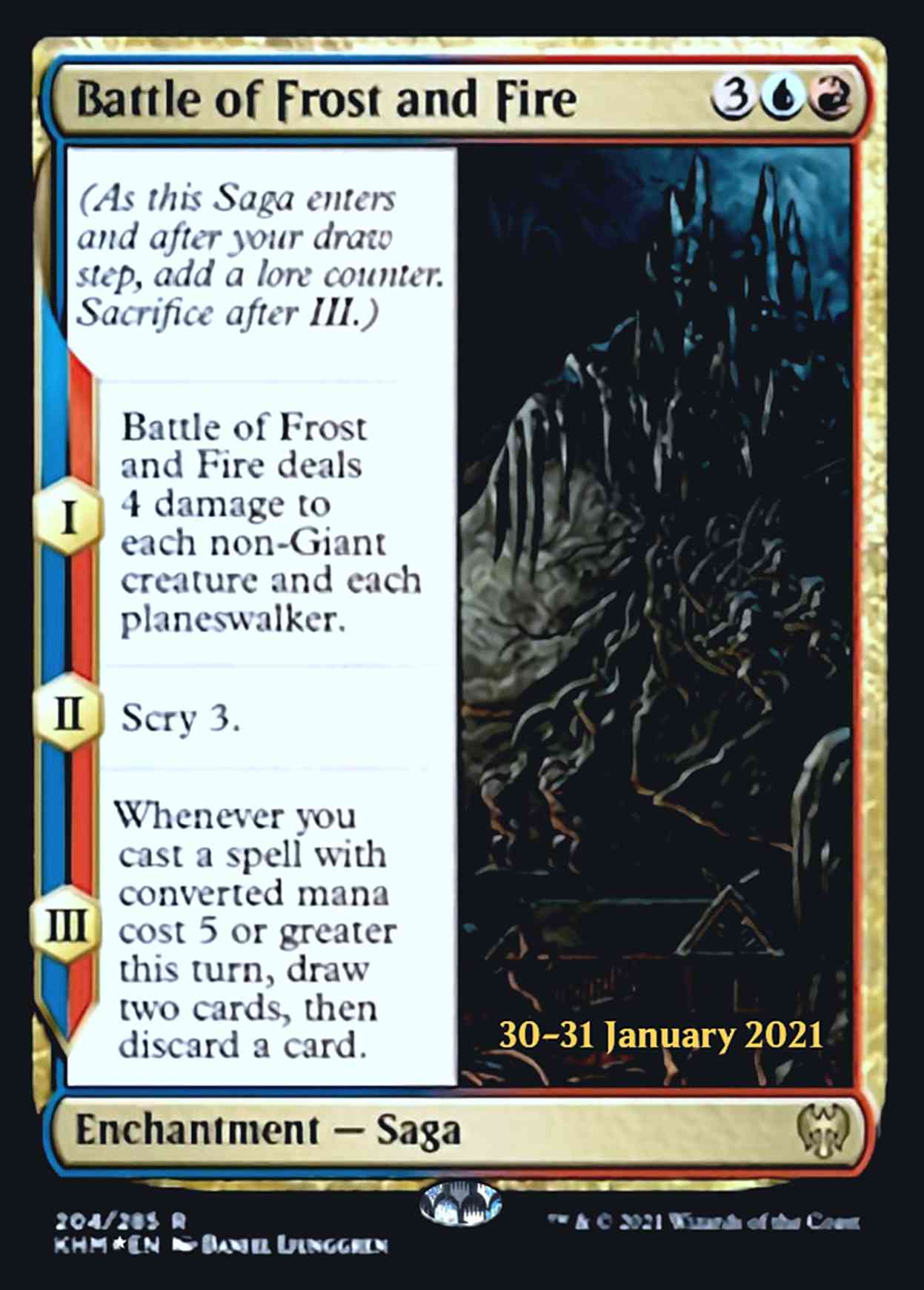 Battle of Frost and Fire magic card front