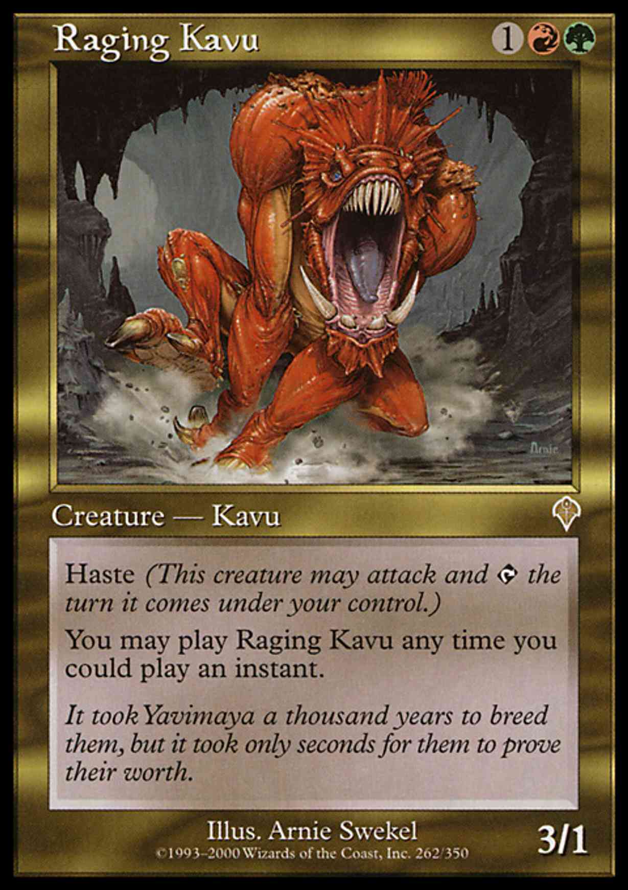 Raging Kavu magic card front