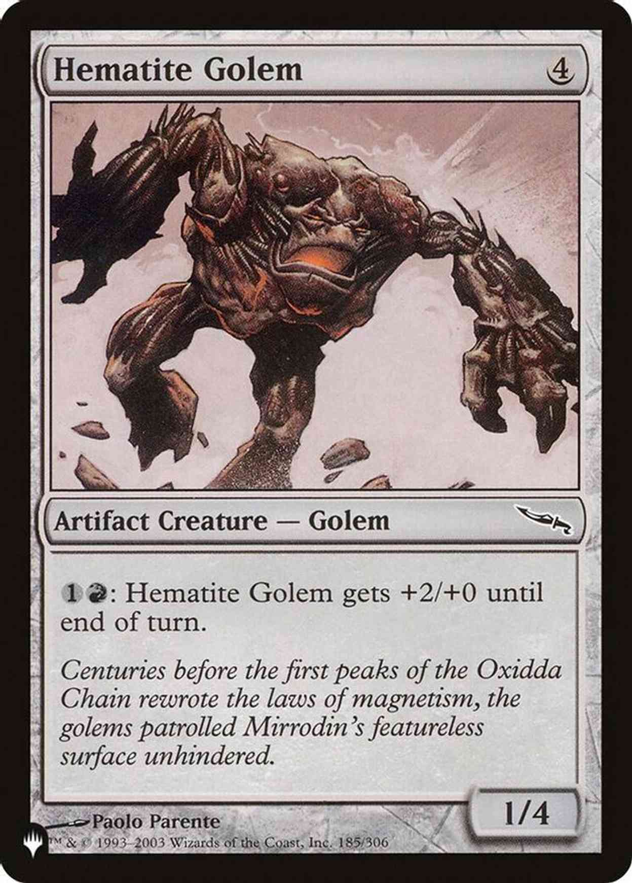 Hematite Golem magic card front