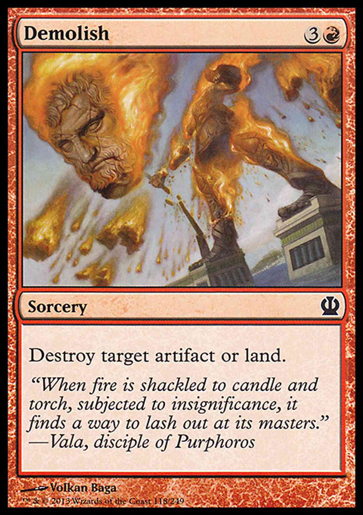 Demolish magic card front
