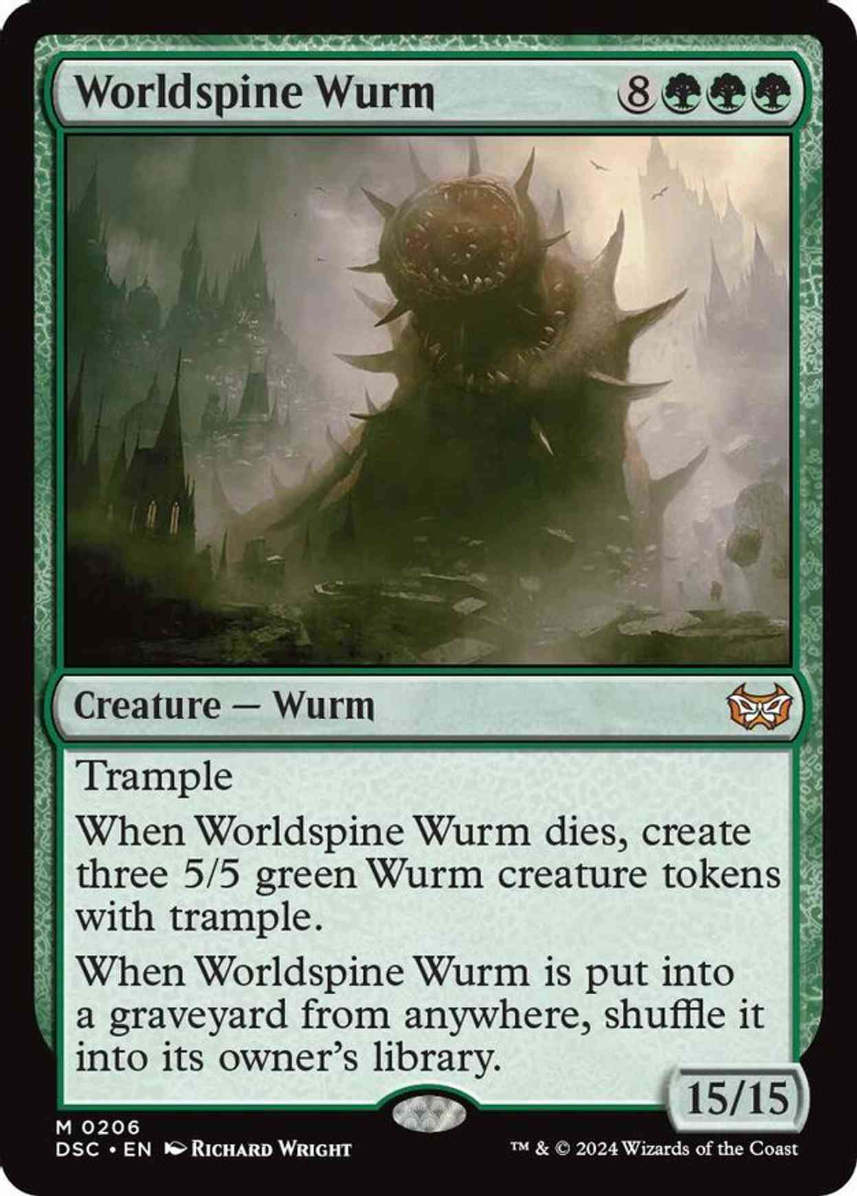 Worldspine Wurm magic card front