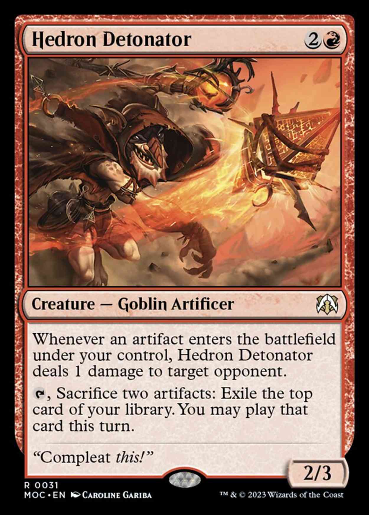 Hedron Detonator magic card front