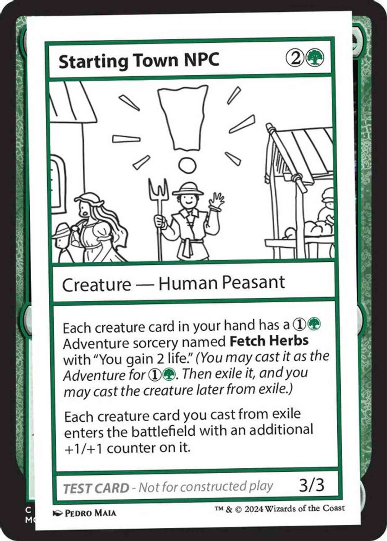 Starting Town NPC magic card front