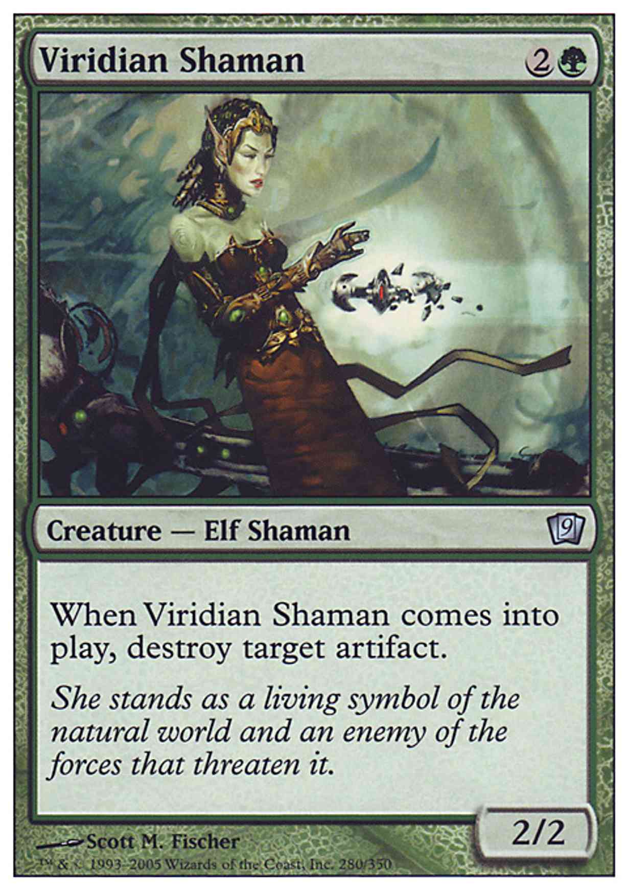 Viridian Shaman magic card front