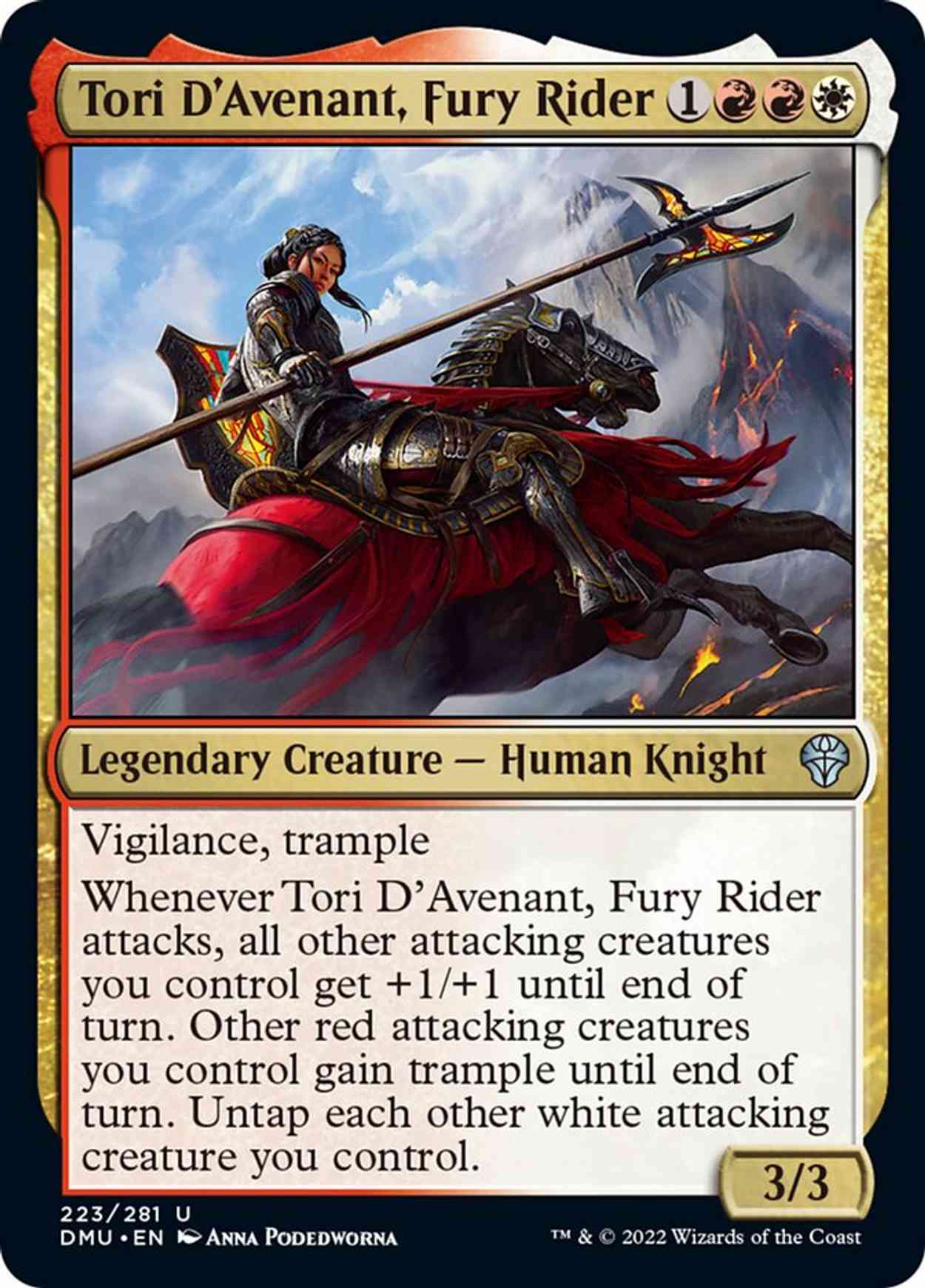 Tori D'Avenant, Fury Rider magic card front