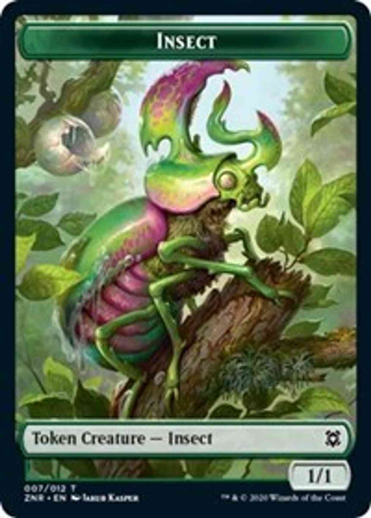 Insect token magic card front