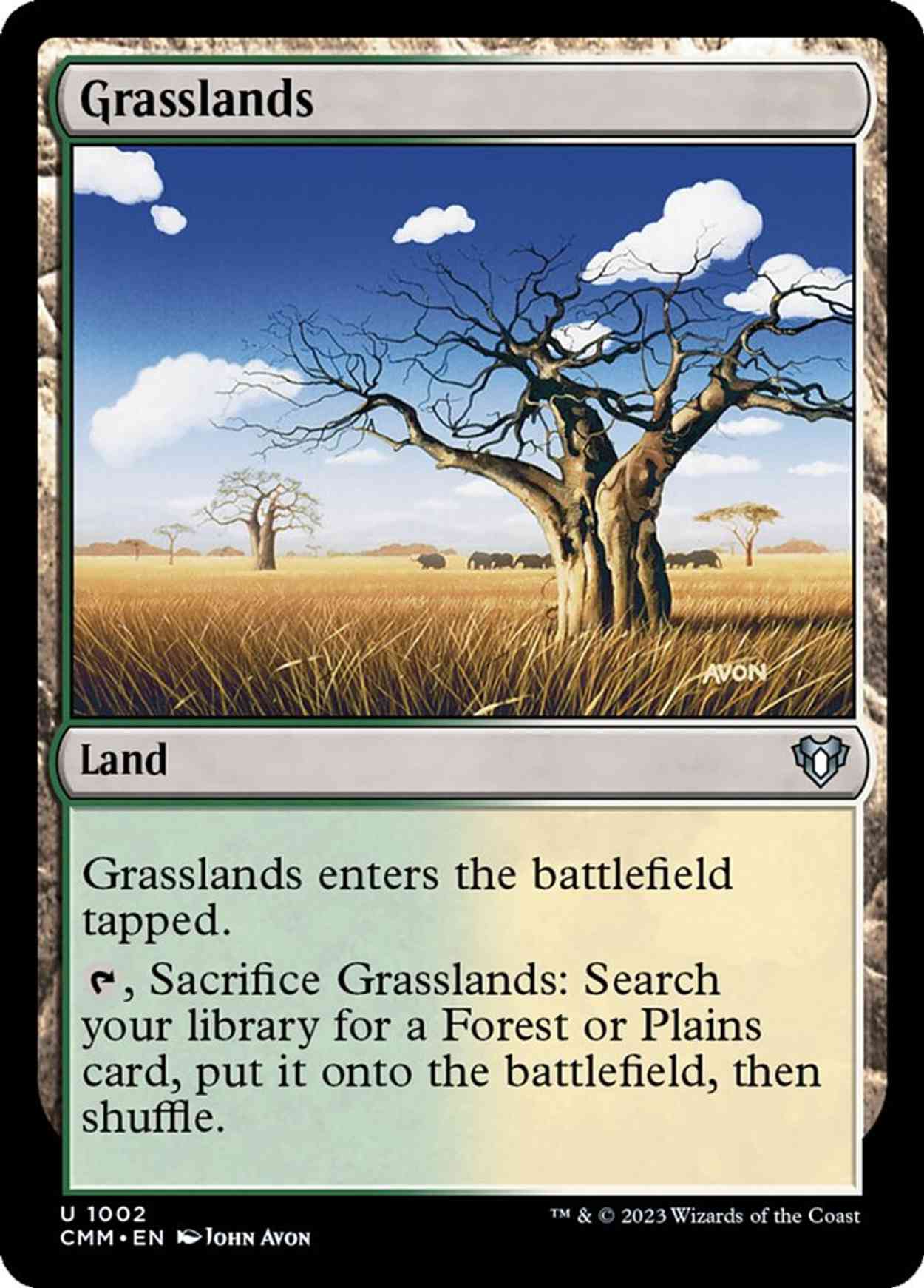 Grasslands magic card front