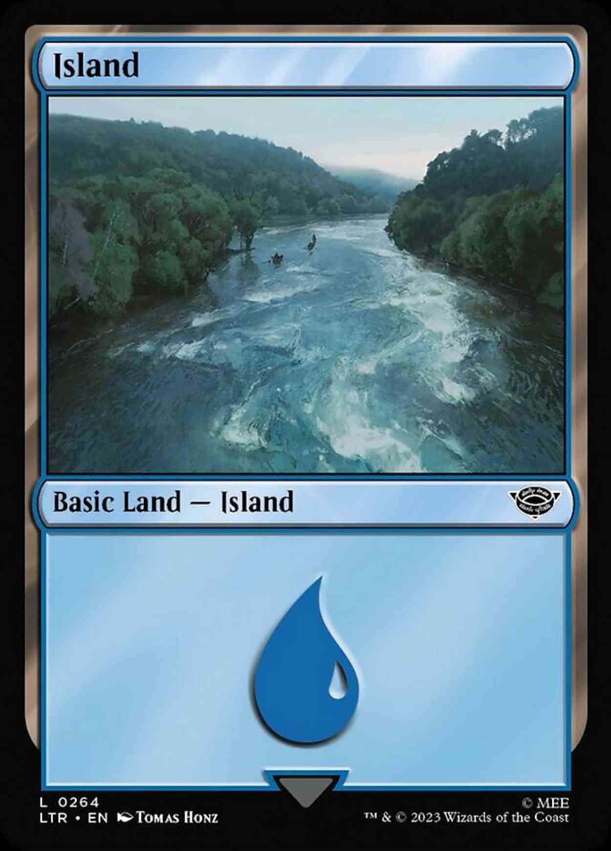 Island (0264) magic card front