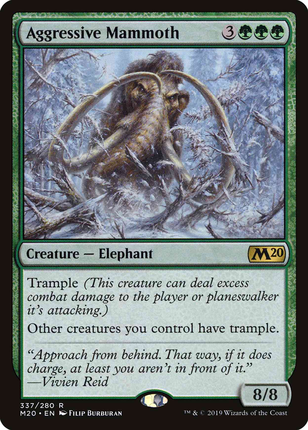 Aggressive Mammoth magic card front