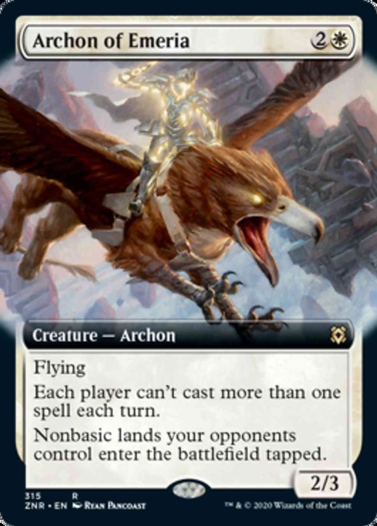 Archon of Emeria (Extended Art) magic card front