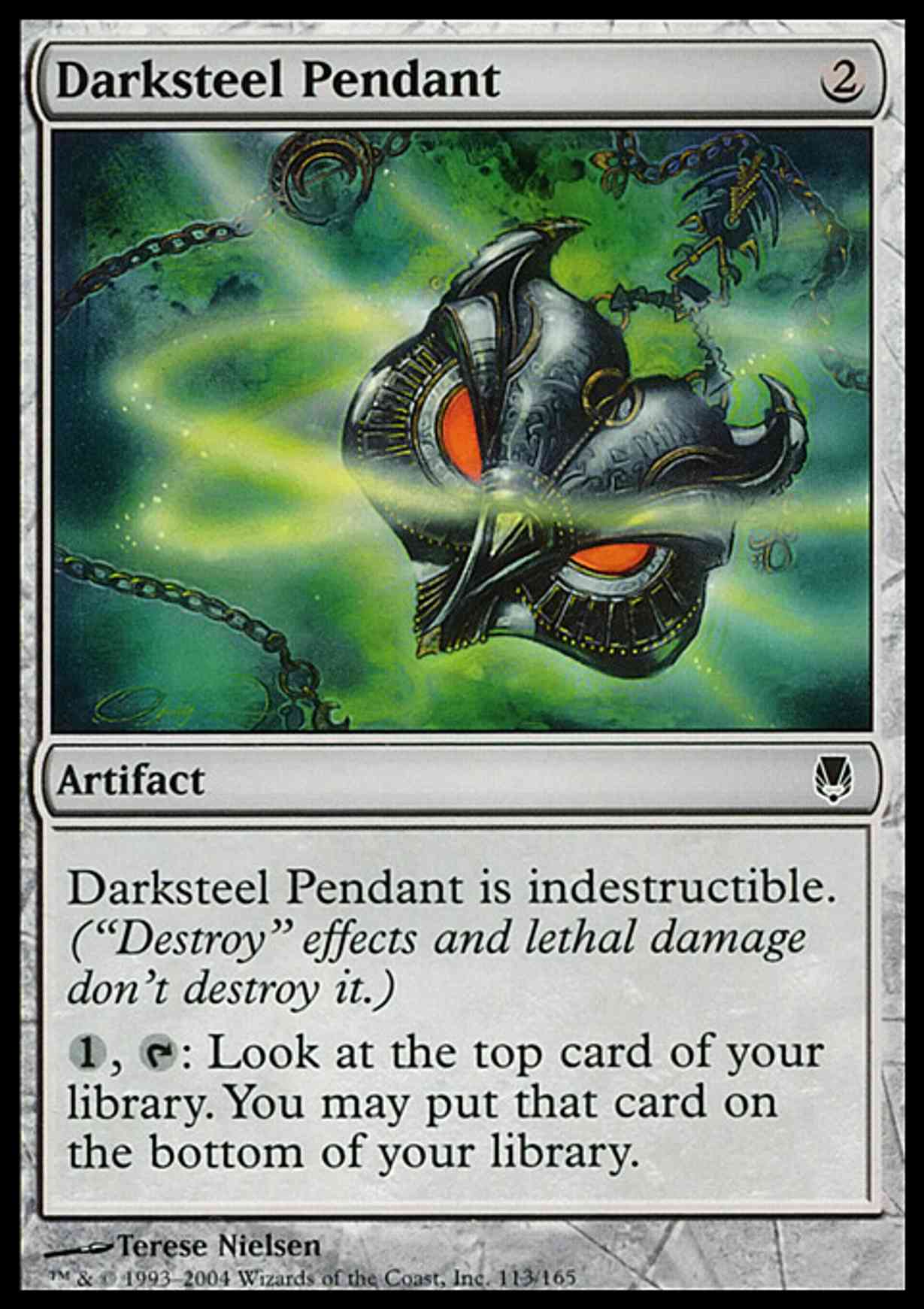 Darksteel Pendant magic card front