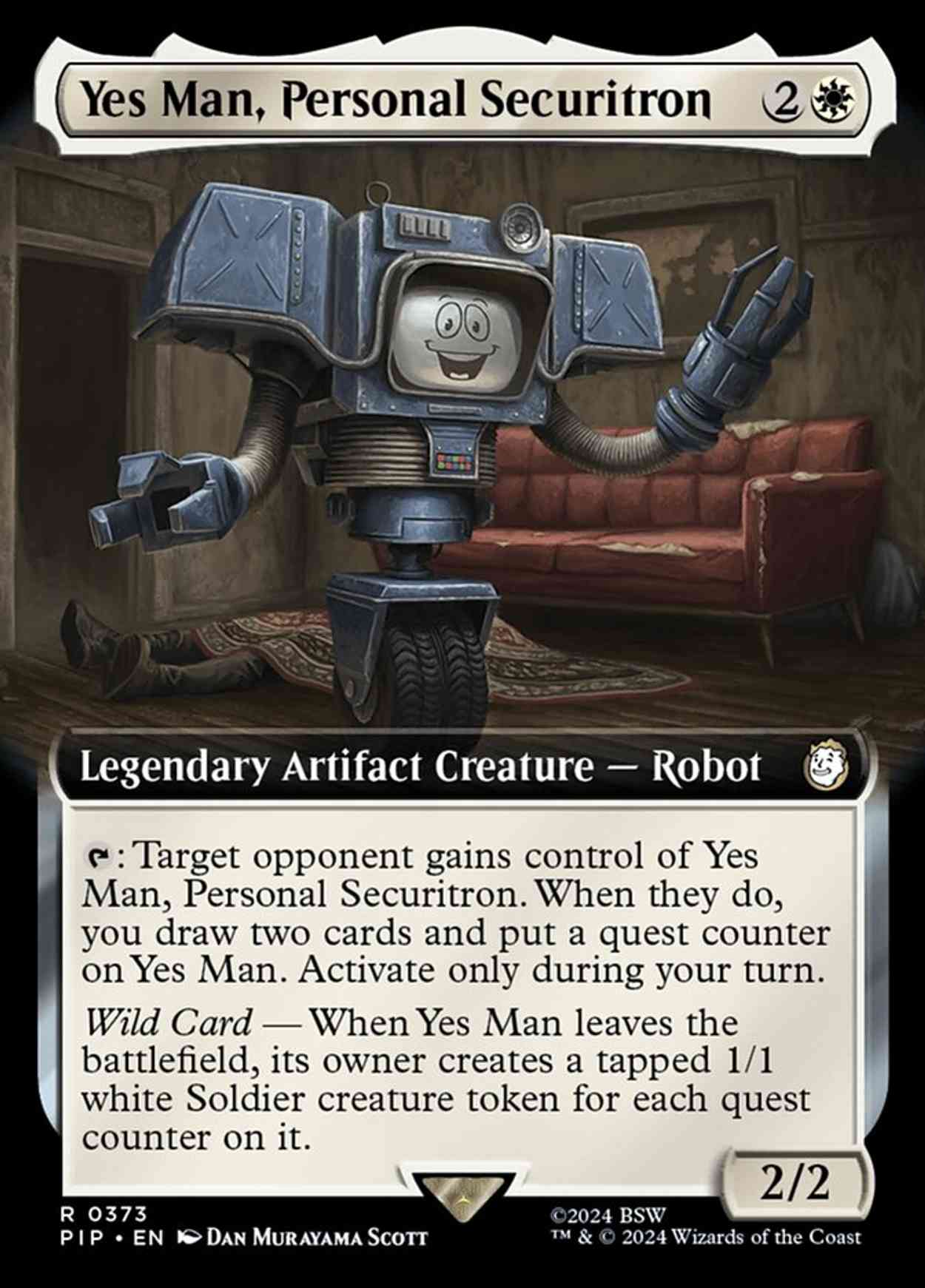 Yes Man, Personal Securitron (Extended Art) magic card front