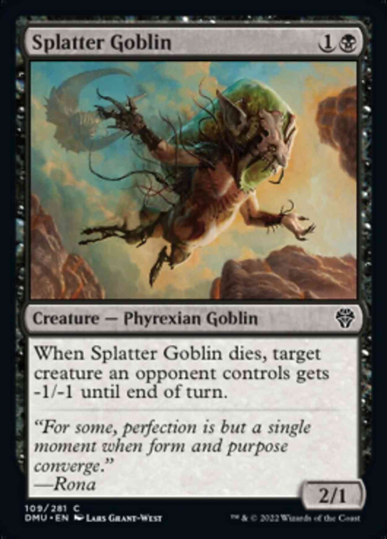 Splatter Goblin magic card front
