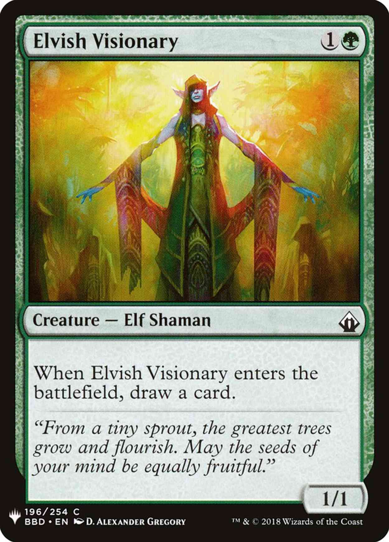 Elvish Visionary magic card front