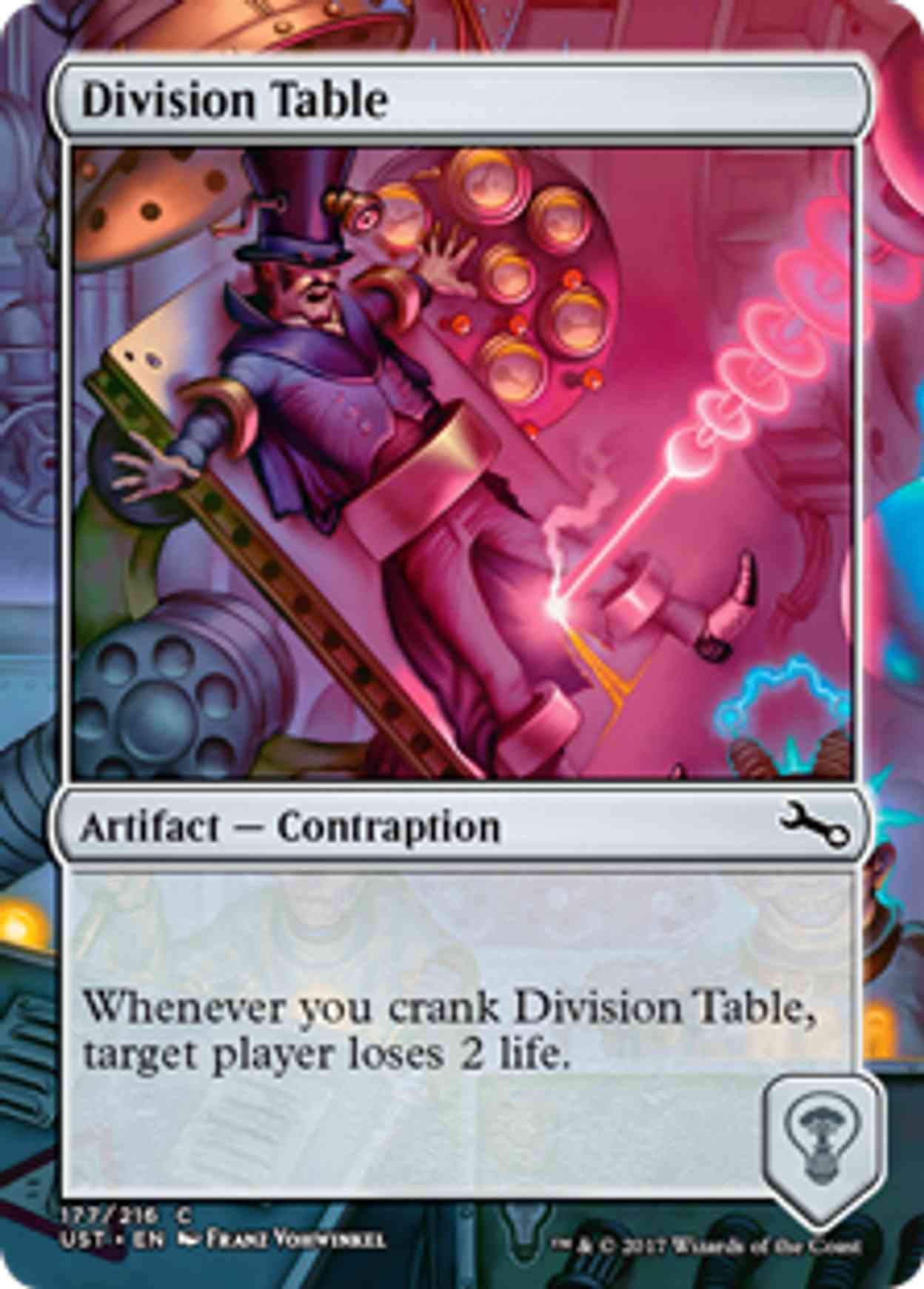 Division Table magic card front